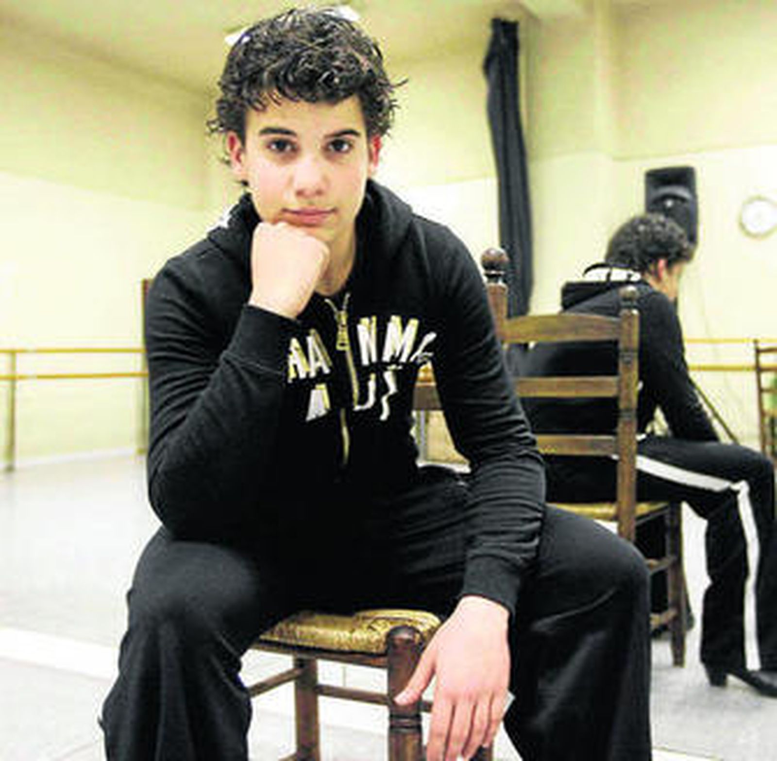 El joven bailaor, en el Conservatorio Profesional de Danza.
