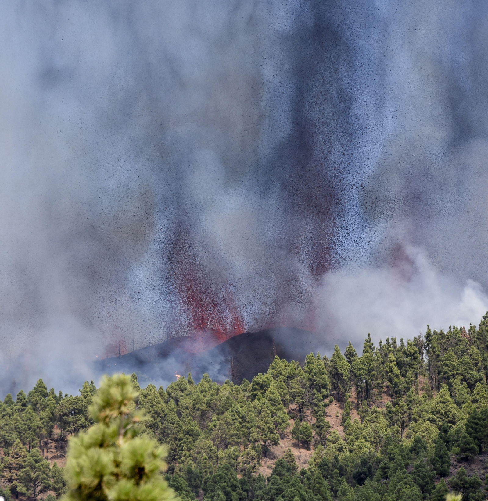 Las imágenes de la erupción volcánica en la isla de La Palma.