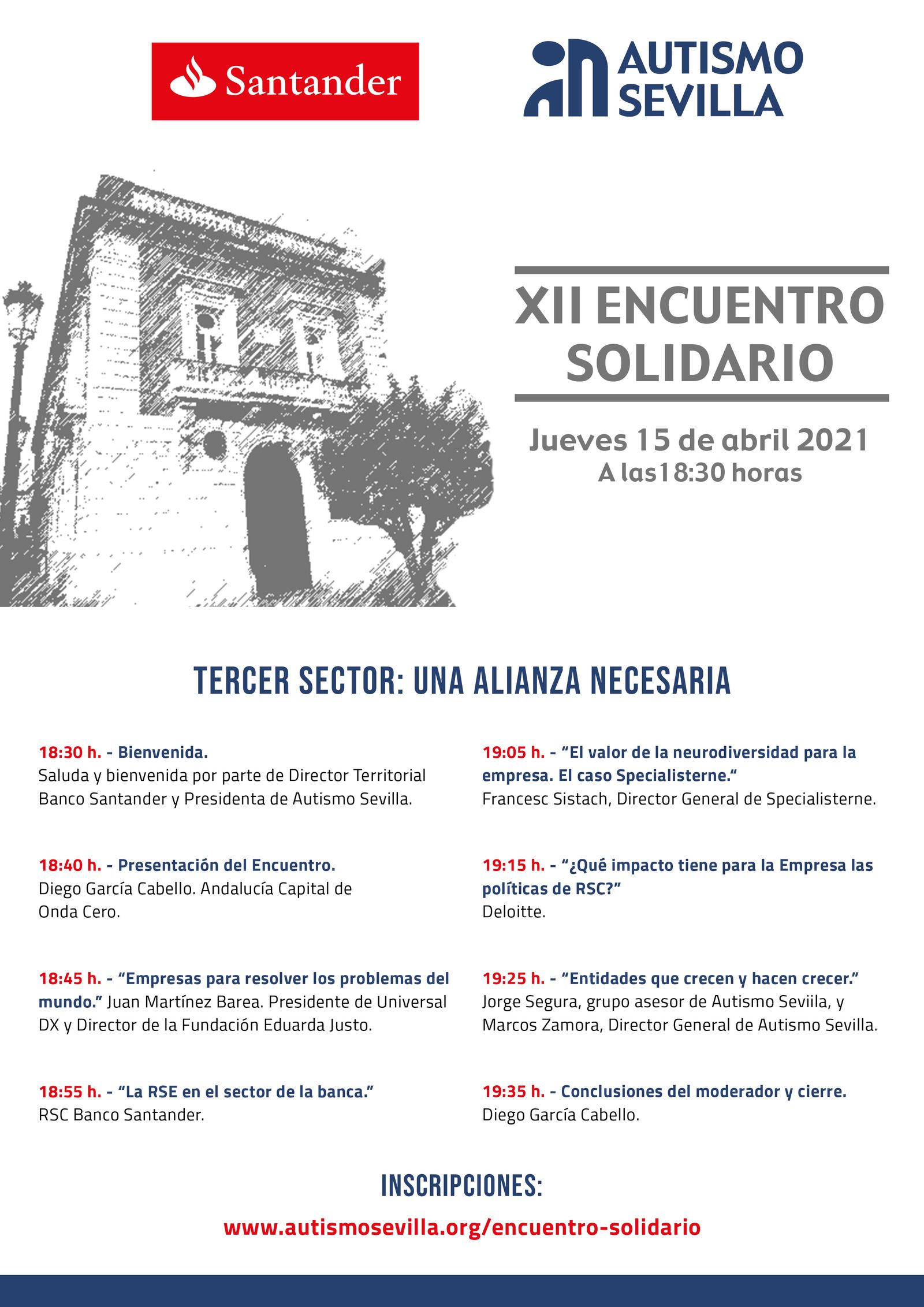 Cartel del XII Encuentro Solidario de Autismo Sevilla.