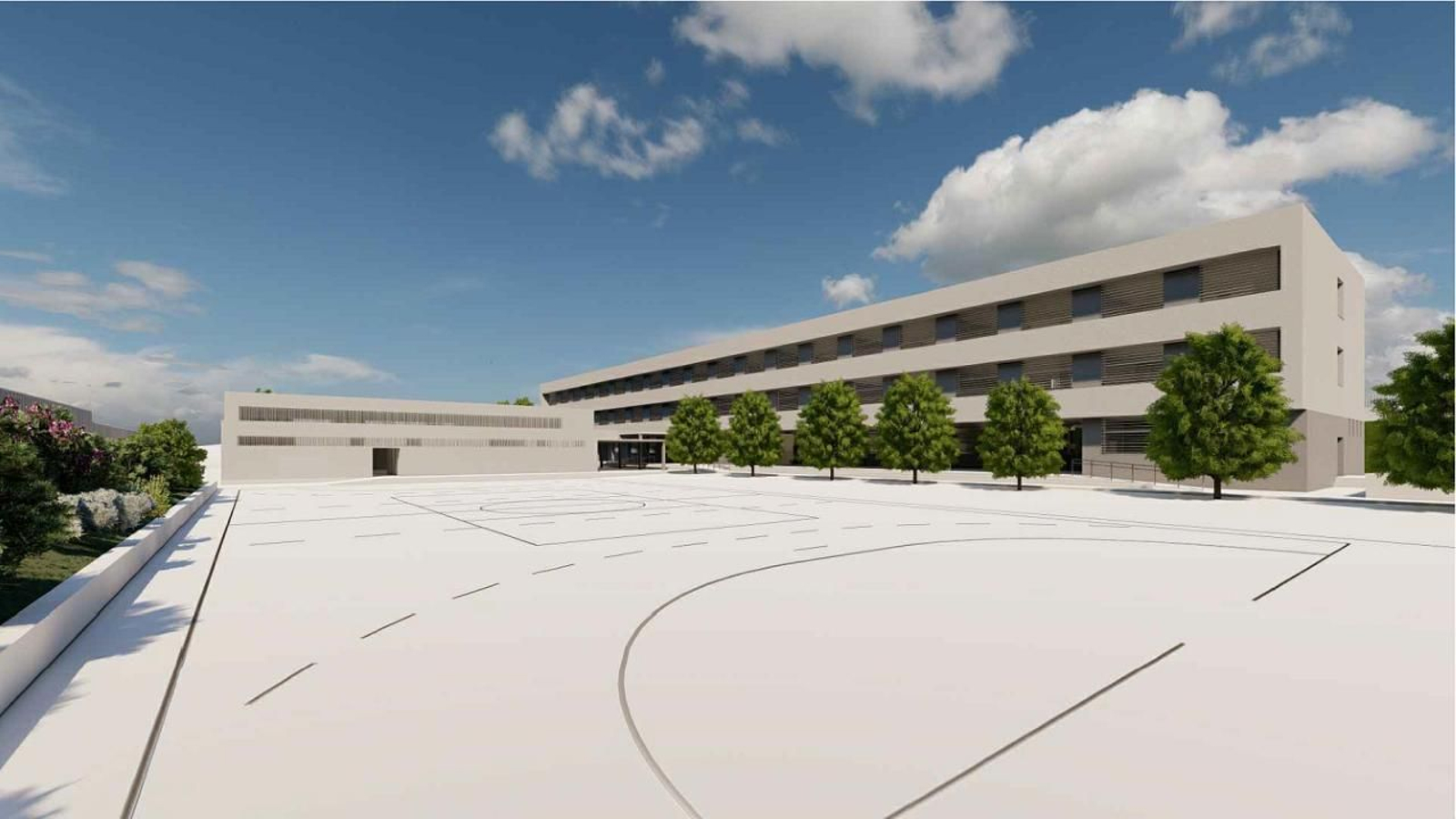 Infografía del nuevo instituto que se pretende construir en Soliva.