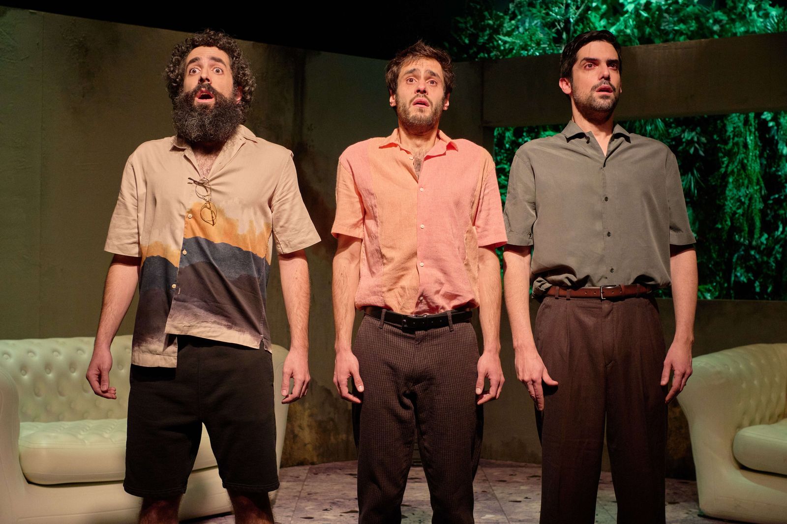 Luis Sorolla, Fernando Delgado-Hierro y Francesco Carril en un momento de la obra