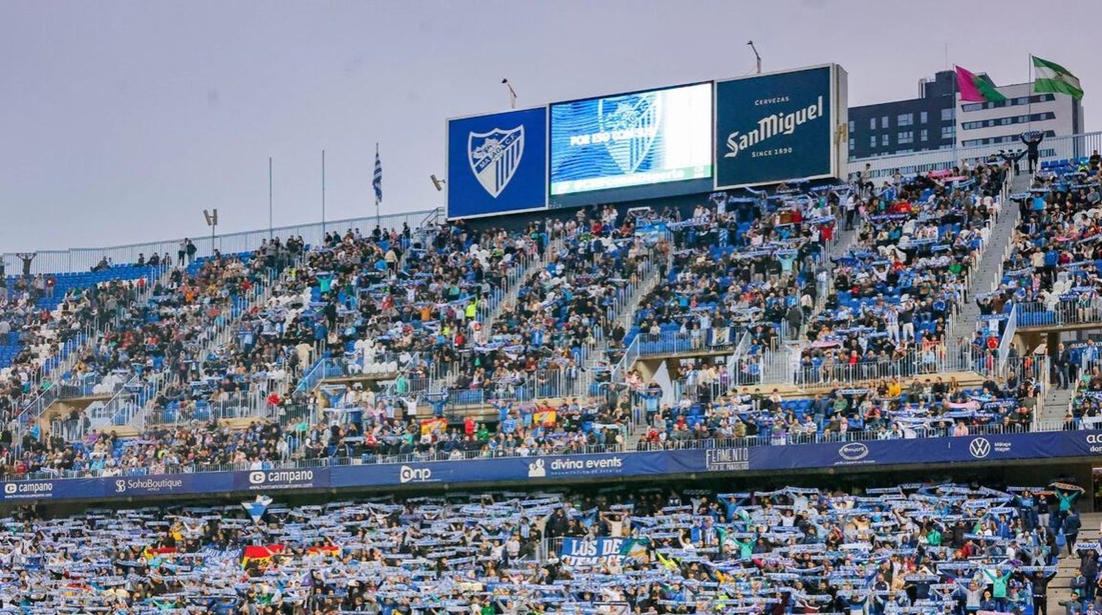 El estadio La Rosaleda de Málaga.
