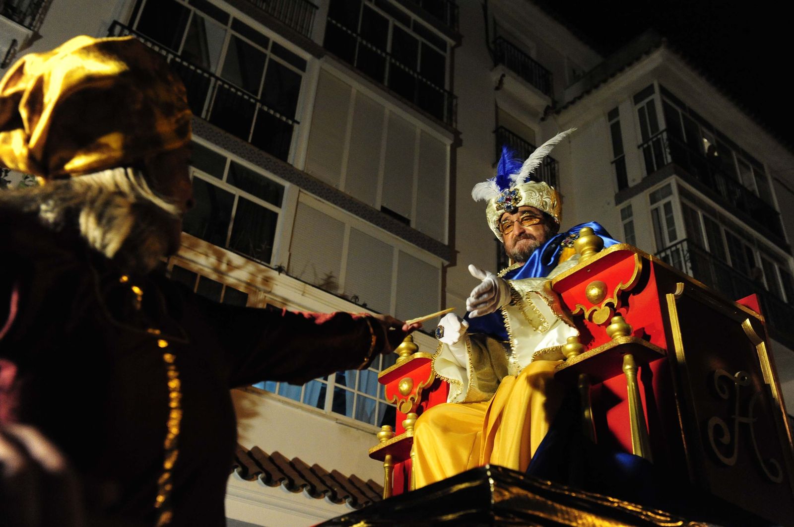 El Heraldo de los Reyes Magos en 2011, el fotógrafo de Diario de Cádiz Enrique Rioja