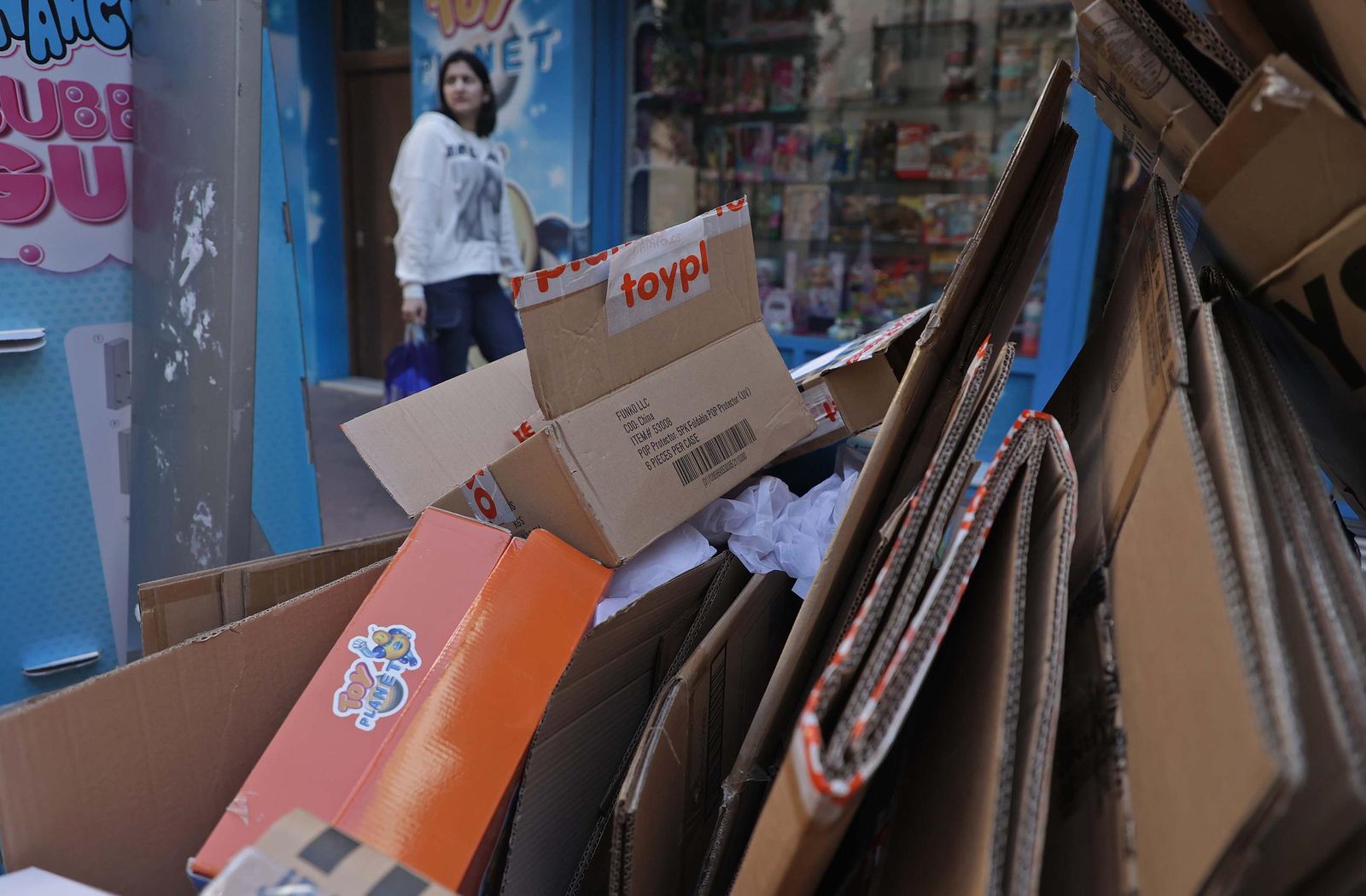 Fotos de compras navideñas en la comarca