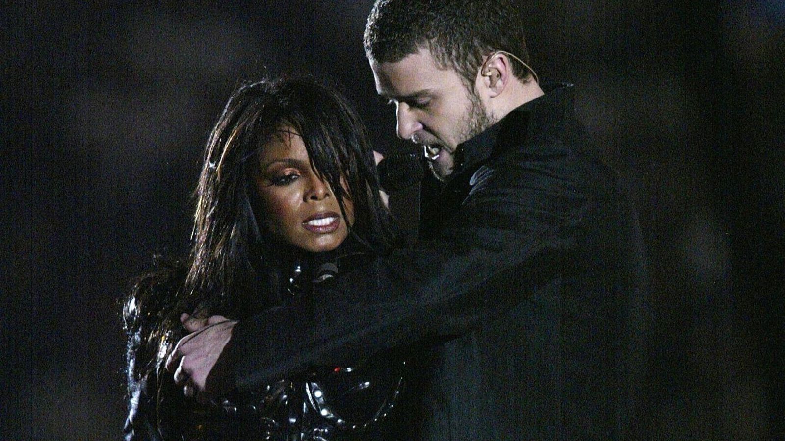 Janet Jackson y Justin Timberlake, en su polémica actuación en 2004.