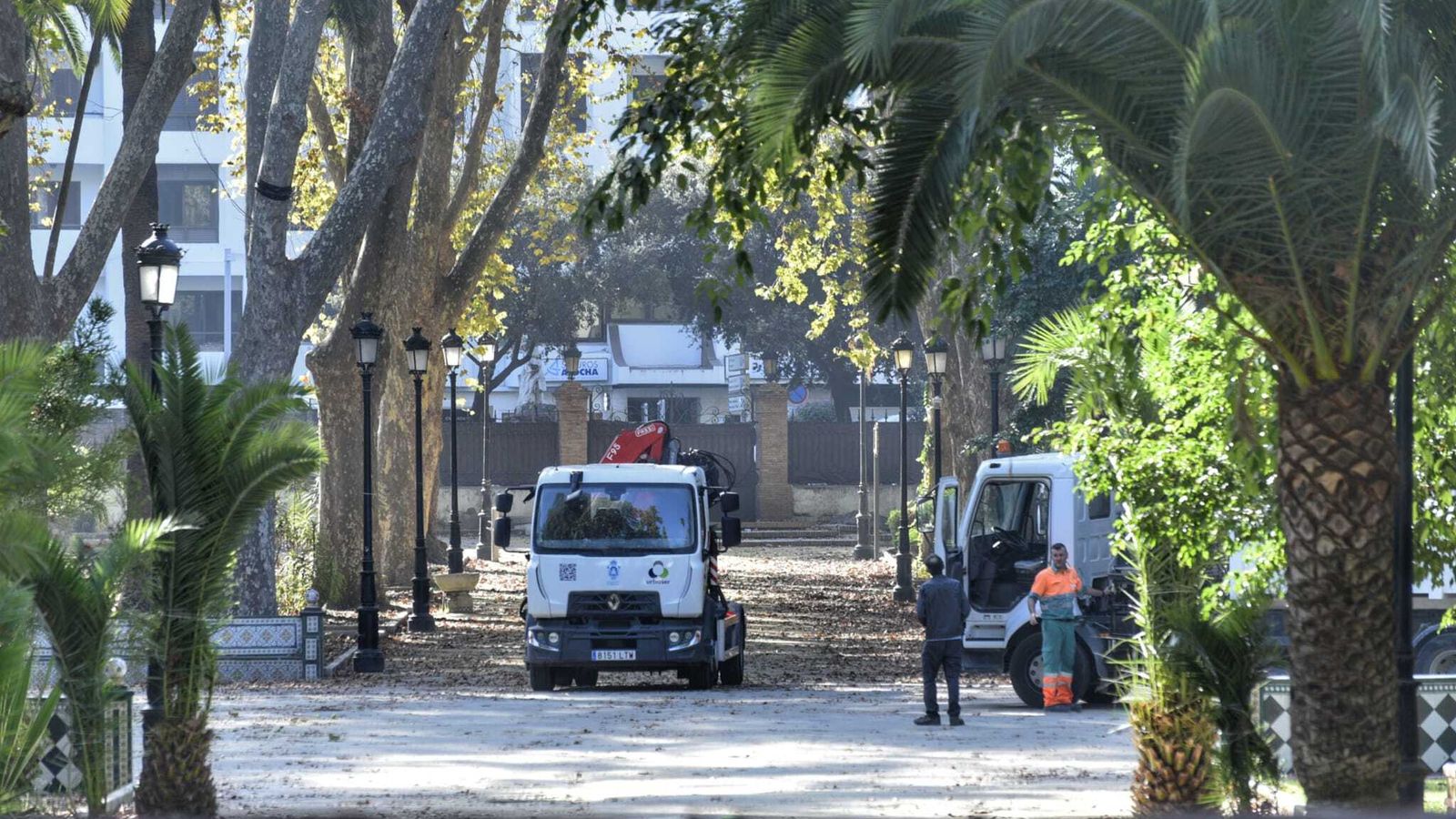 Obras de rehabilitación en el parque María Cristina