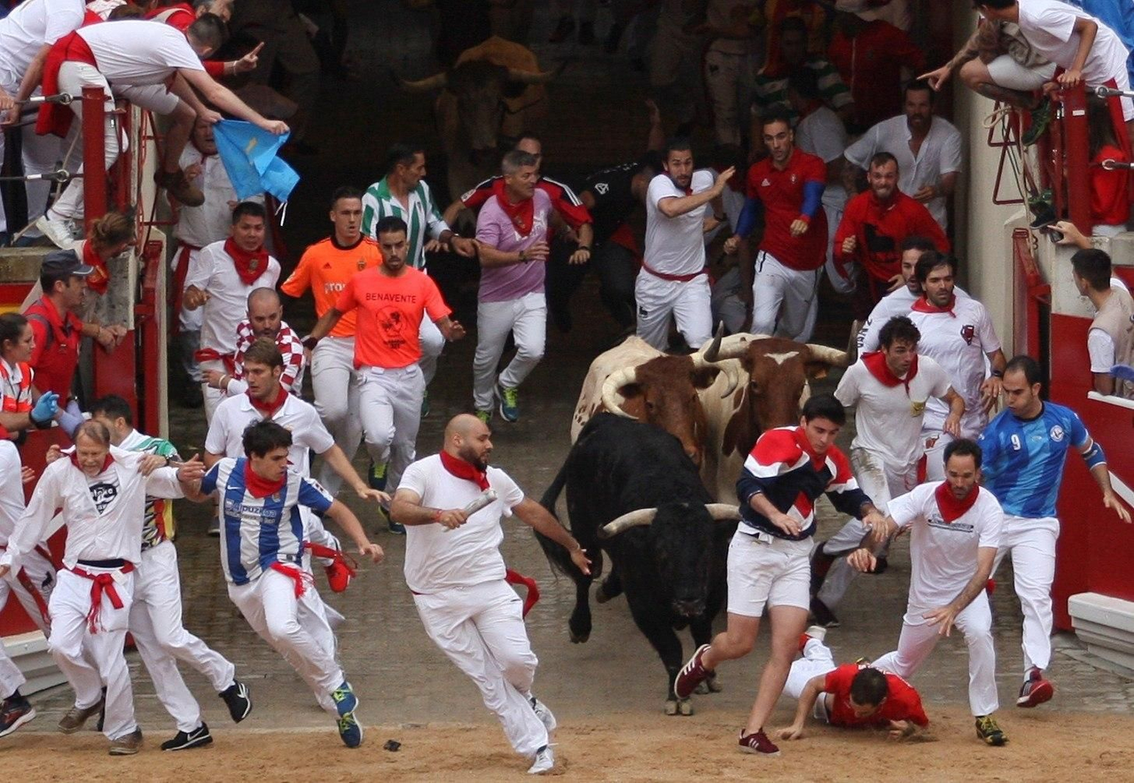 Las imágenes del primer encierro de los sanfermines 2018