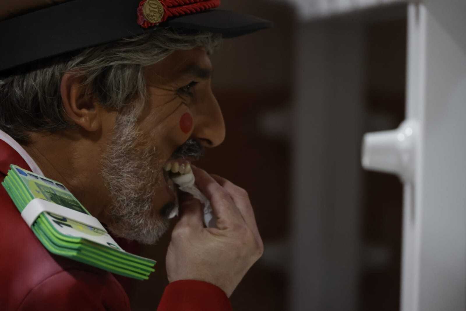 Chirigota 'Los jefes de Cádiz' en camerinos