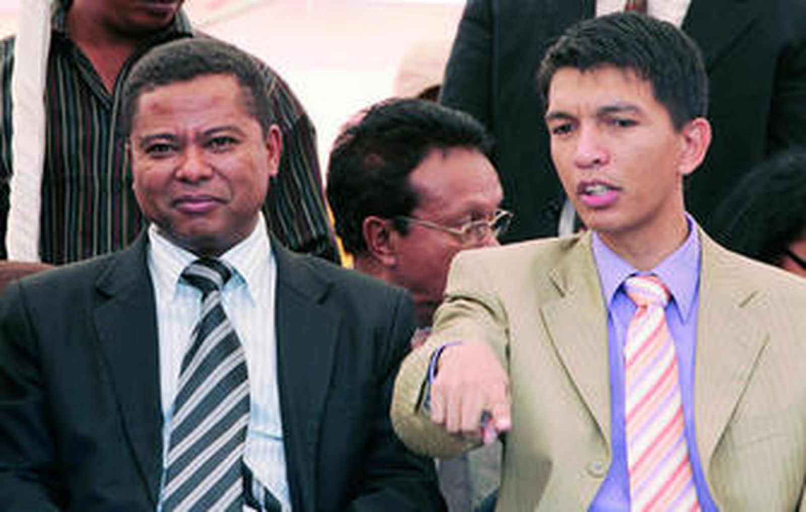 Andry Rajoelina, ayer.