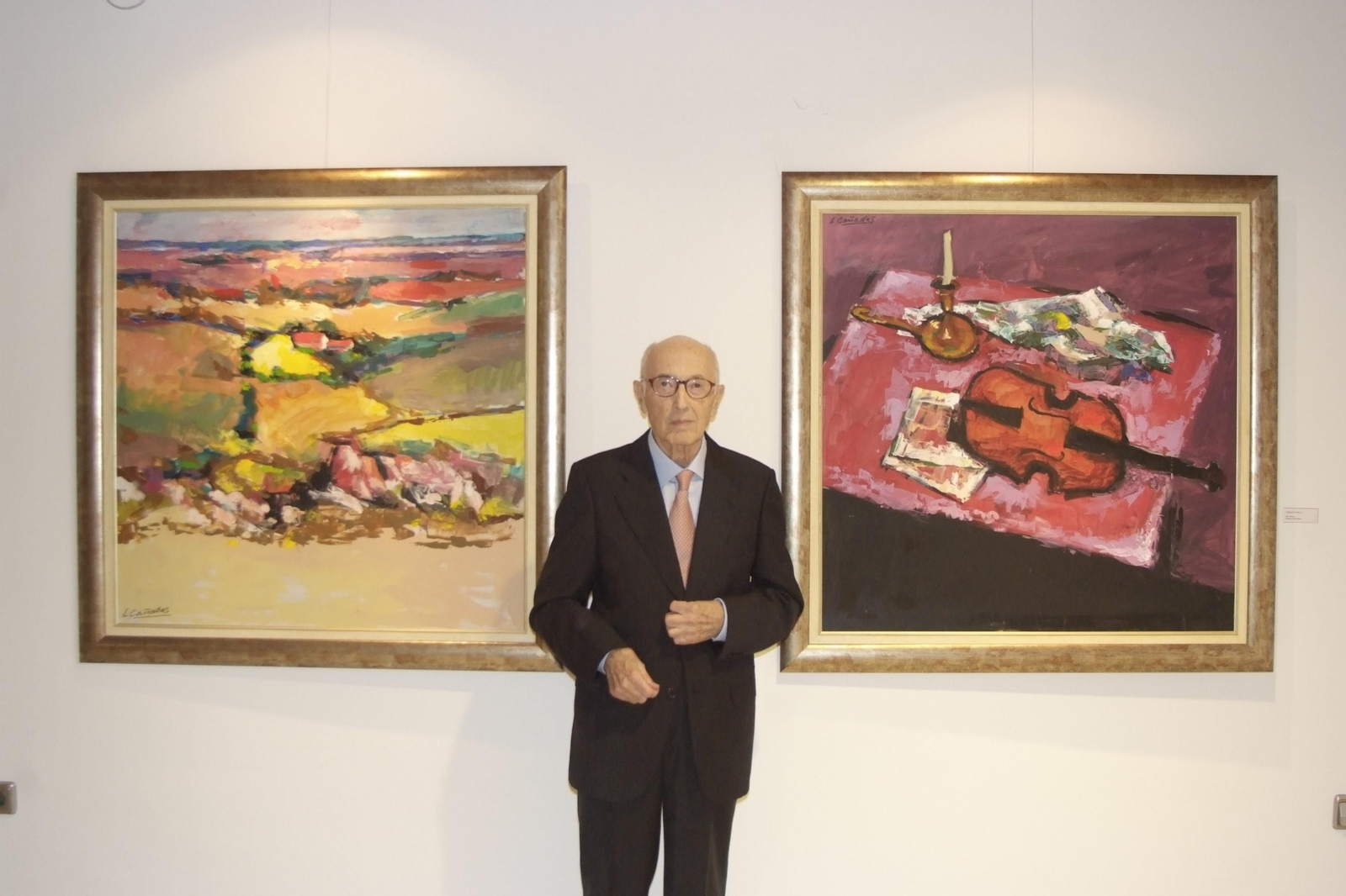 Luis Cañadas durante una exposición en el Castillo de Santa Ana en Roquetas de Mar.