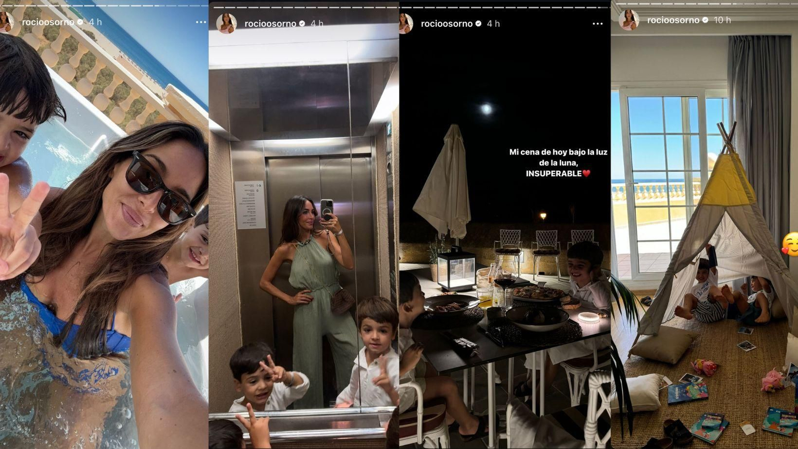 Algunas de las "historias" que ha compartido sobre su paso por Isla Canela Algunas de las "historias" que ha compartido sobre su paso por Isla Canela