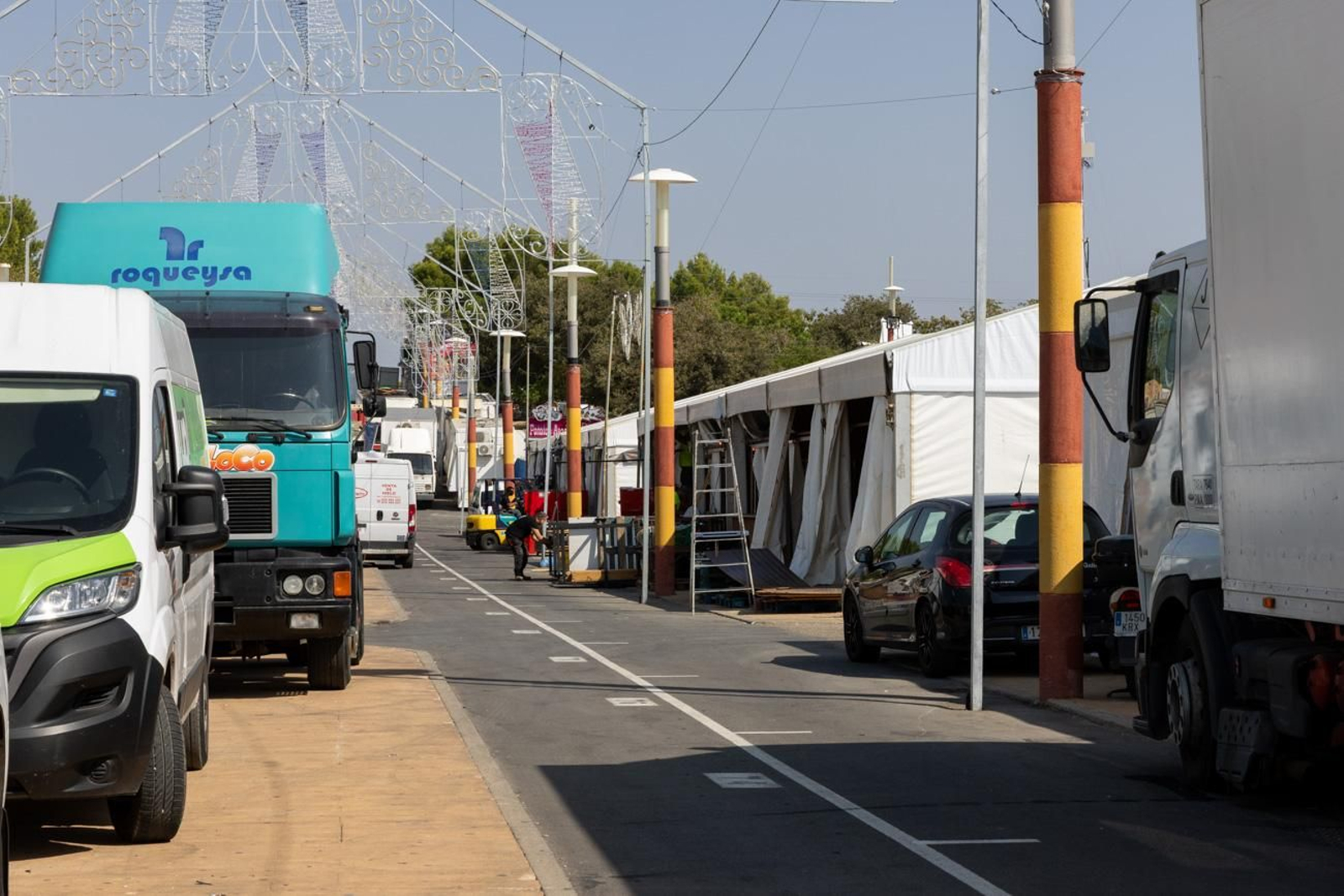 Así avanza el montaje de la feria de San Lucas