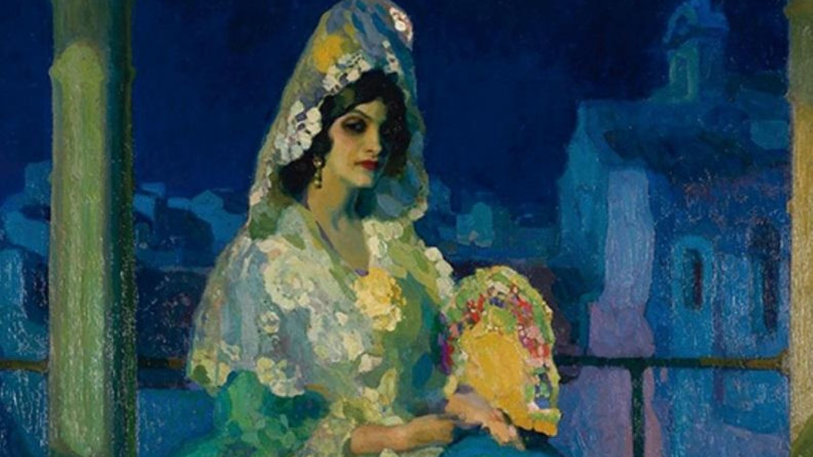 Fragmento del cuadro 'Belleza andaluza' de Gustavo Bacarisas.