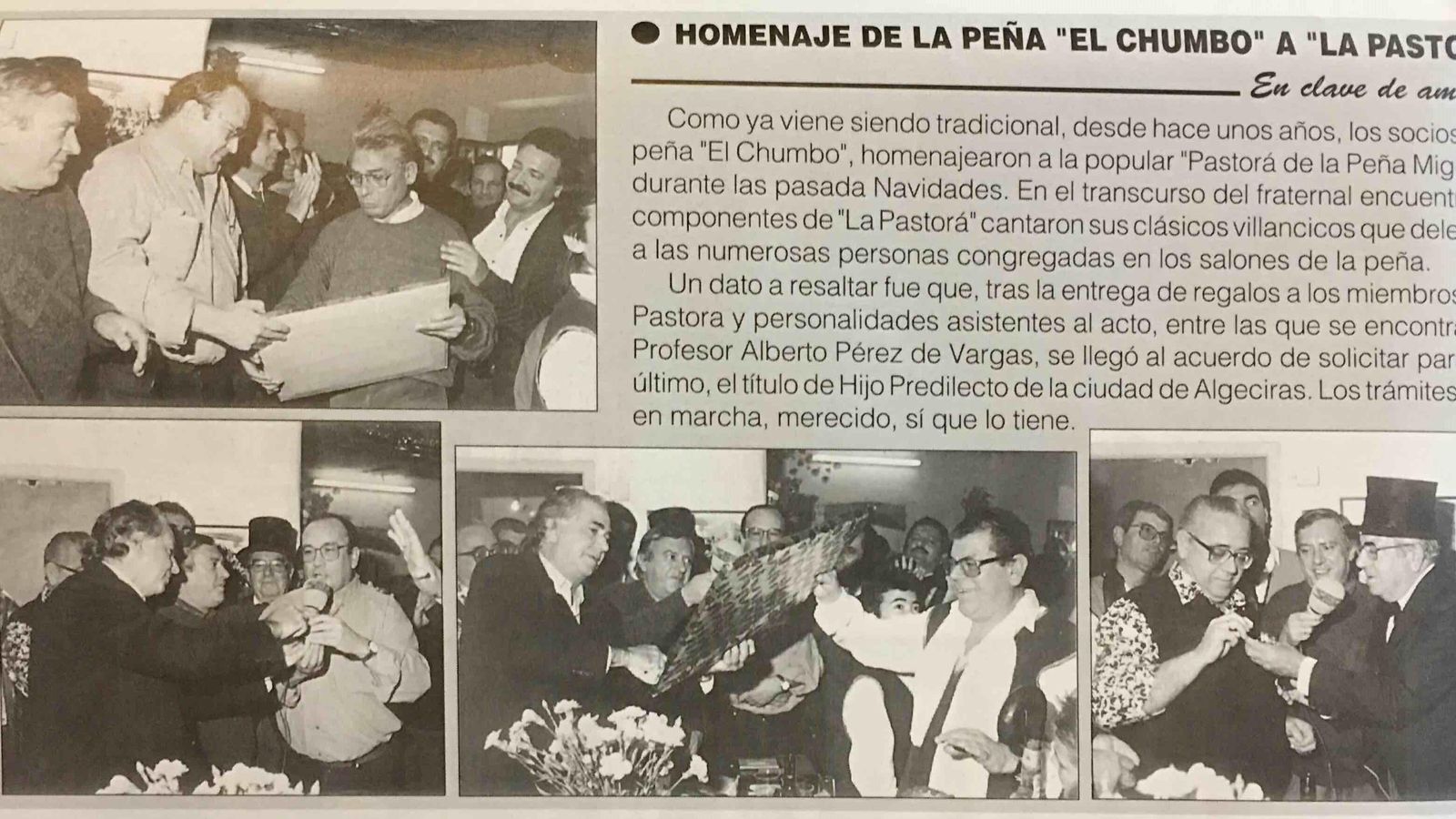 Recorte de la revista Plaza Alta de 1993