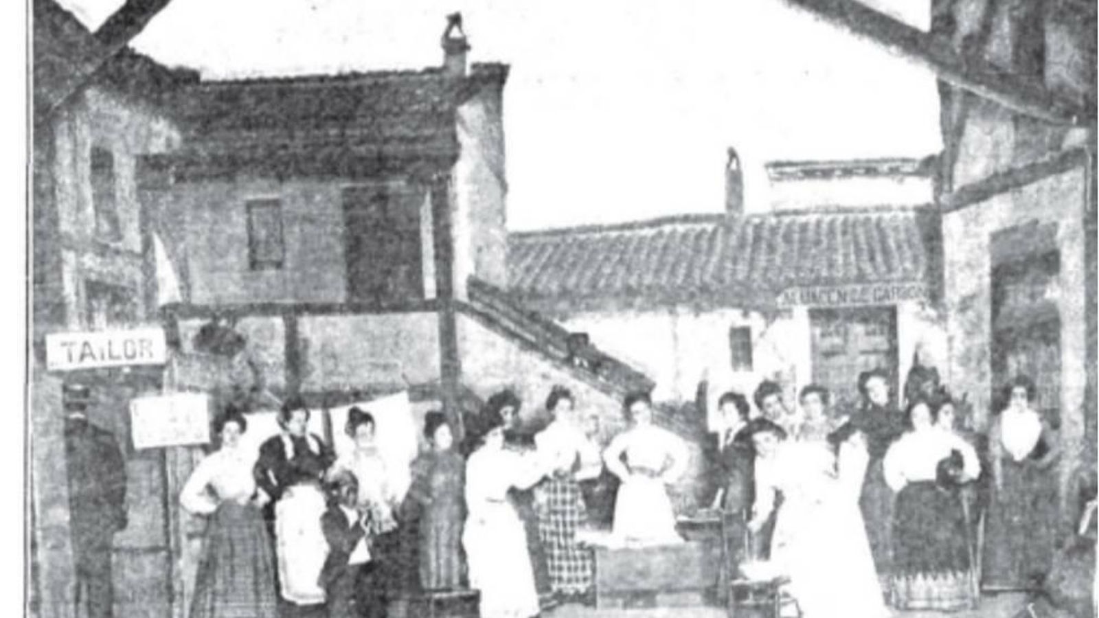 Escena de Los Arrastraos en el Teatro Apolo de Madrid. 1899