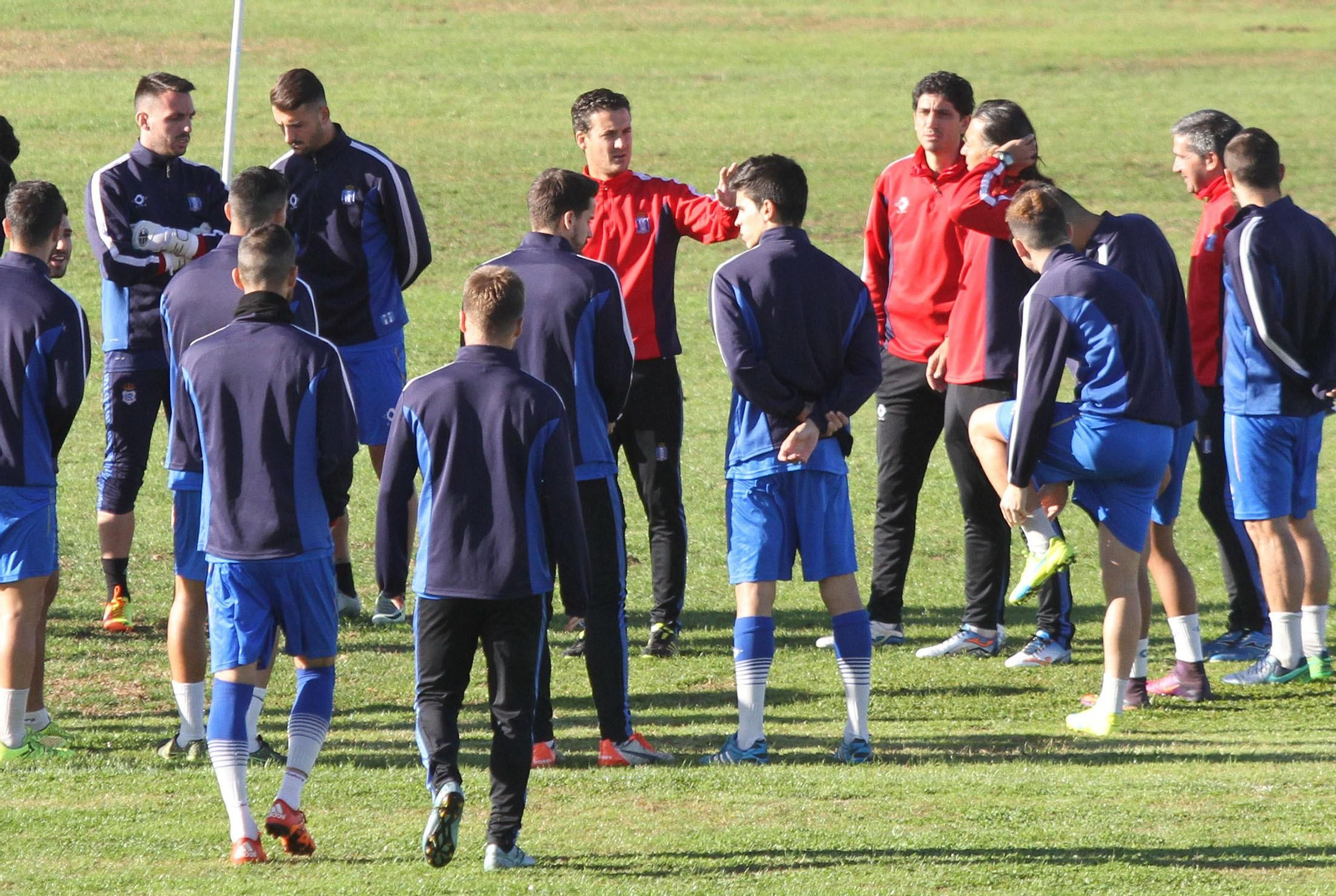 Un entrenamiento de esta semana del Recreativo.