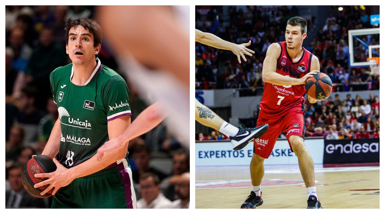 Carlos Suárez y Jonathan Barreiro, en un partido de esta temporada.