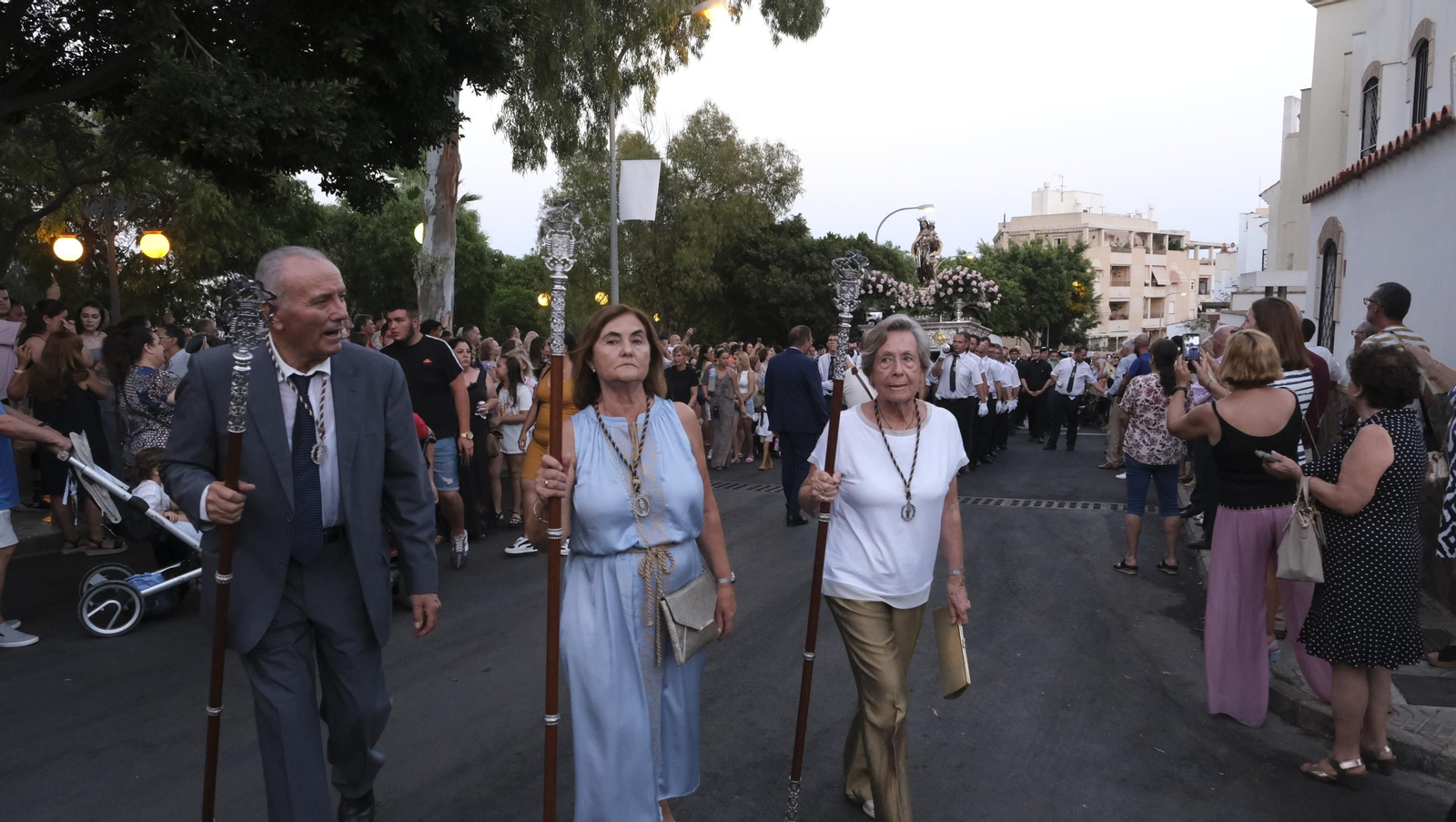 Procesión terrestre de la Virgen del Carmen en Aguadulce