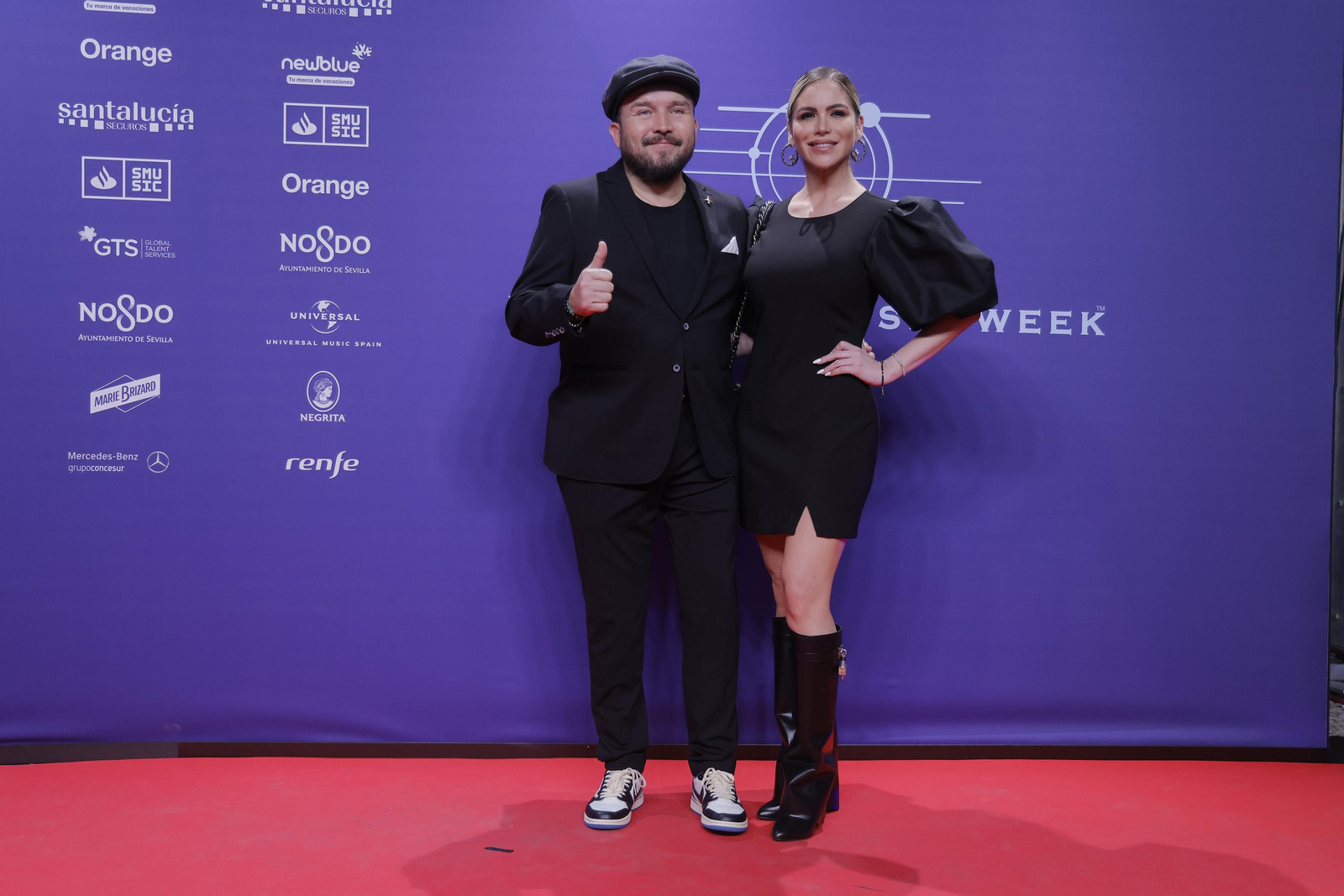 Famosos y artistas en la alfombra roja de la gala del flamenco en los 'Santalucía Universal Music Week'