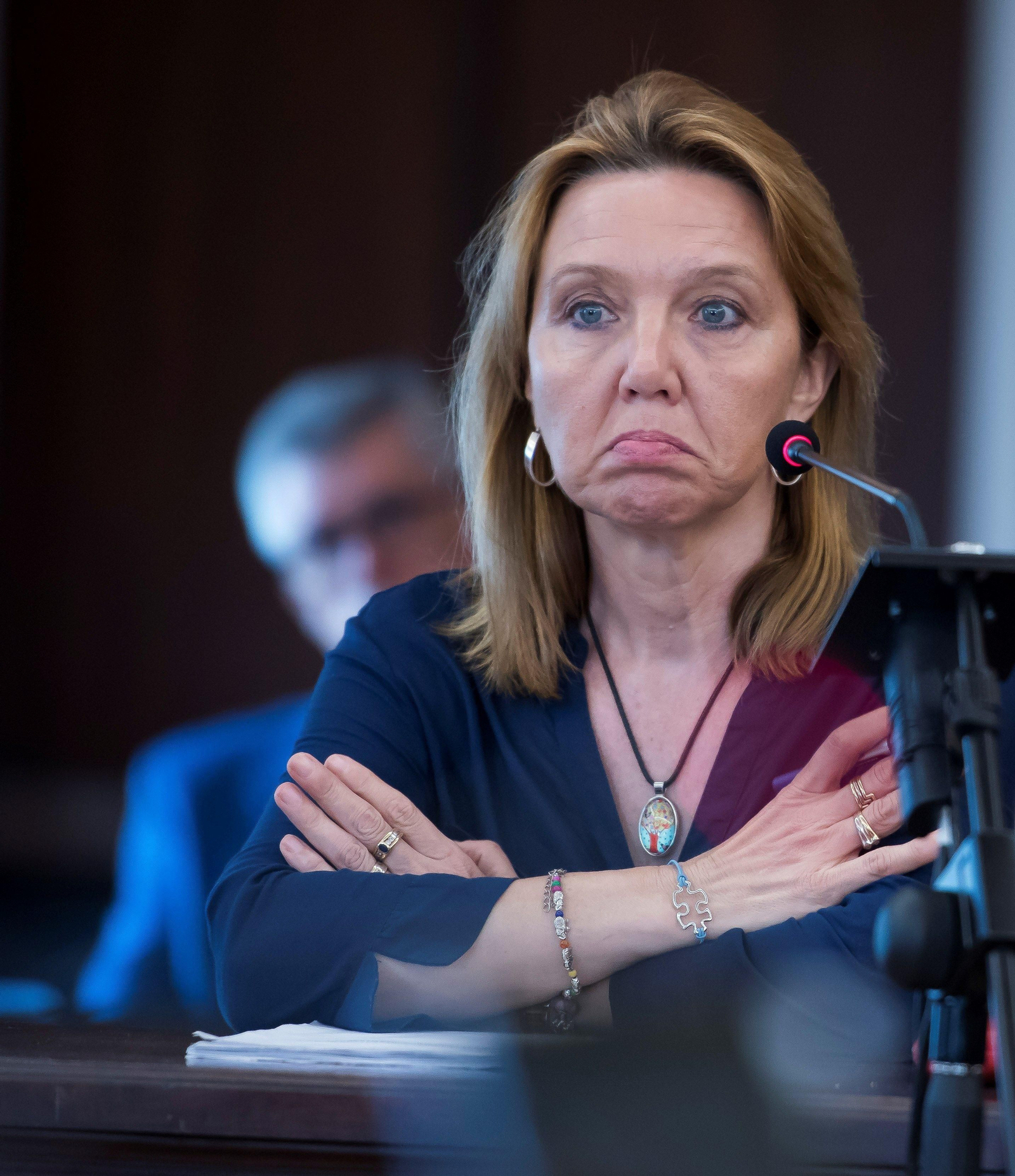 La auditora de la Cámara de Cuentas, Nuria Mendoza, durante su declaración.