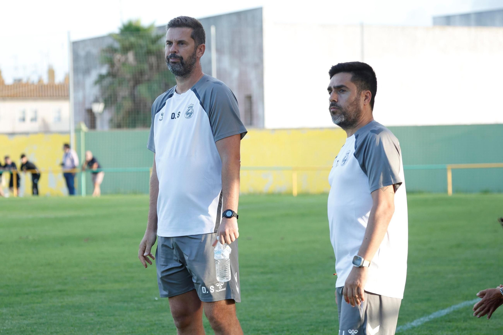 David Sánchez, a la izquierda, esta pretemporada. David Sánchez, a la izquierda, esta pretemporada.