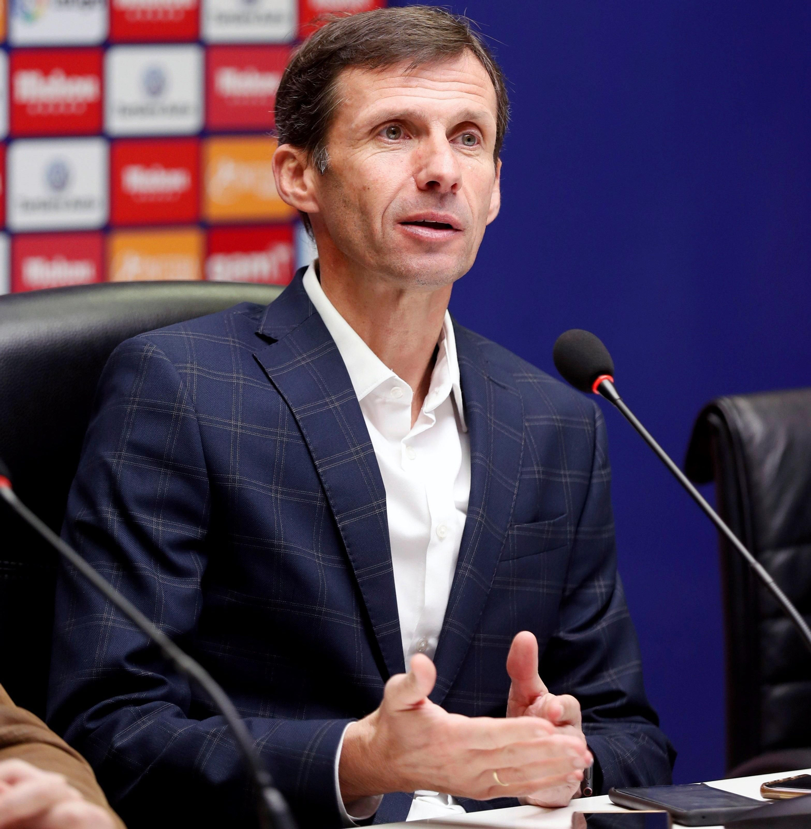 Ziganda, en la sala de prensa.