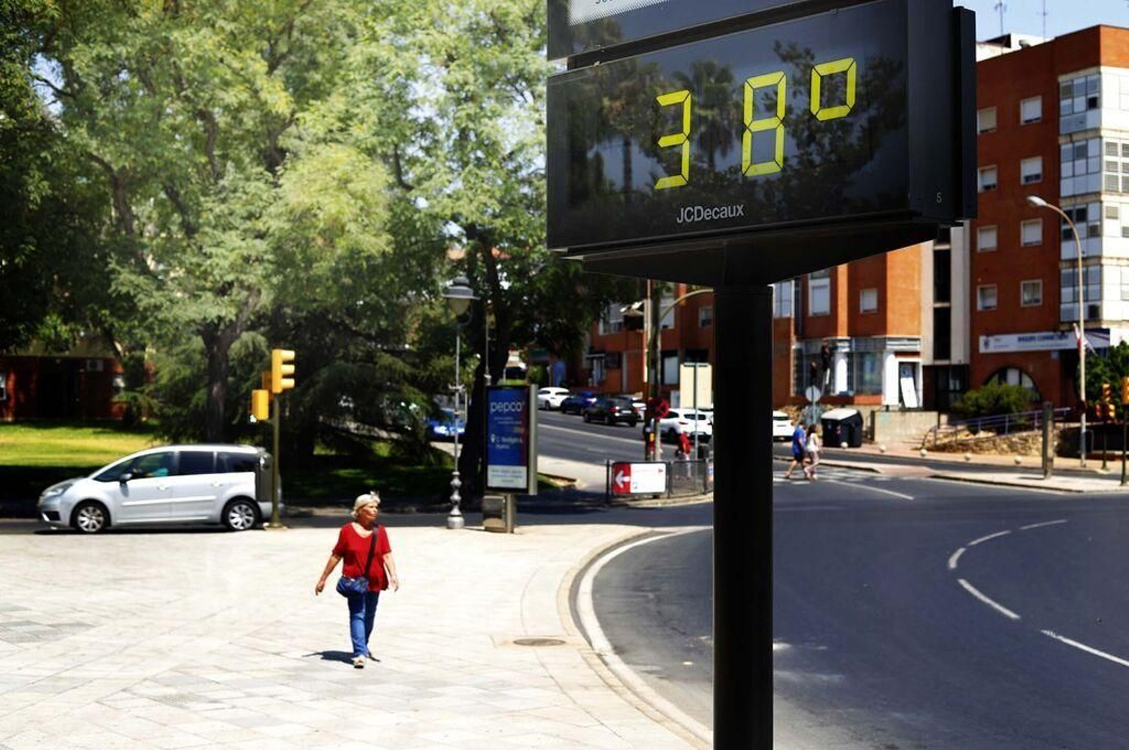 Termómetro en la capital onubense.