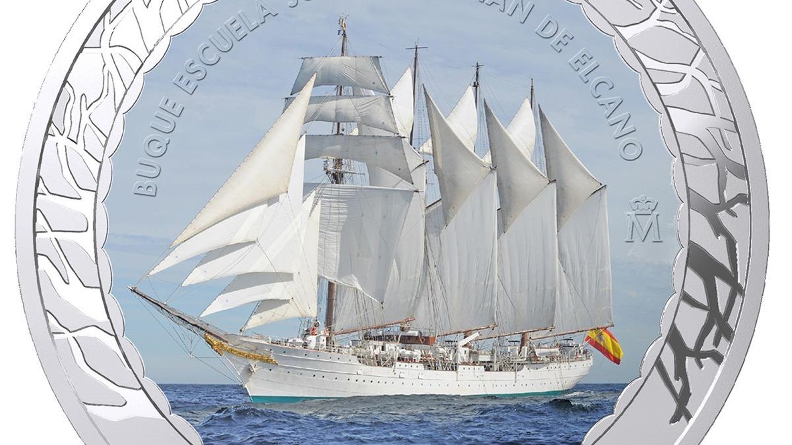 La moneda de 2018 del 'Juan Sebastián de Elcano'.