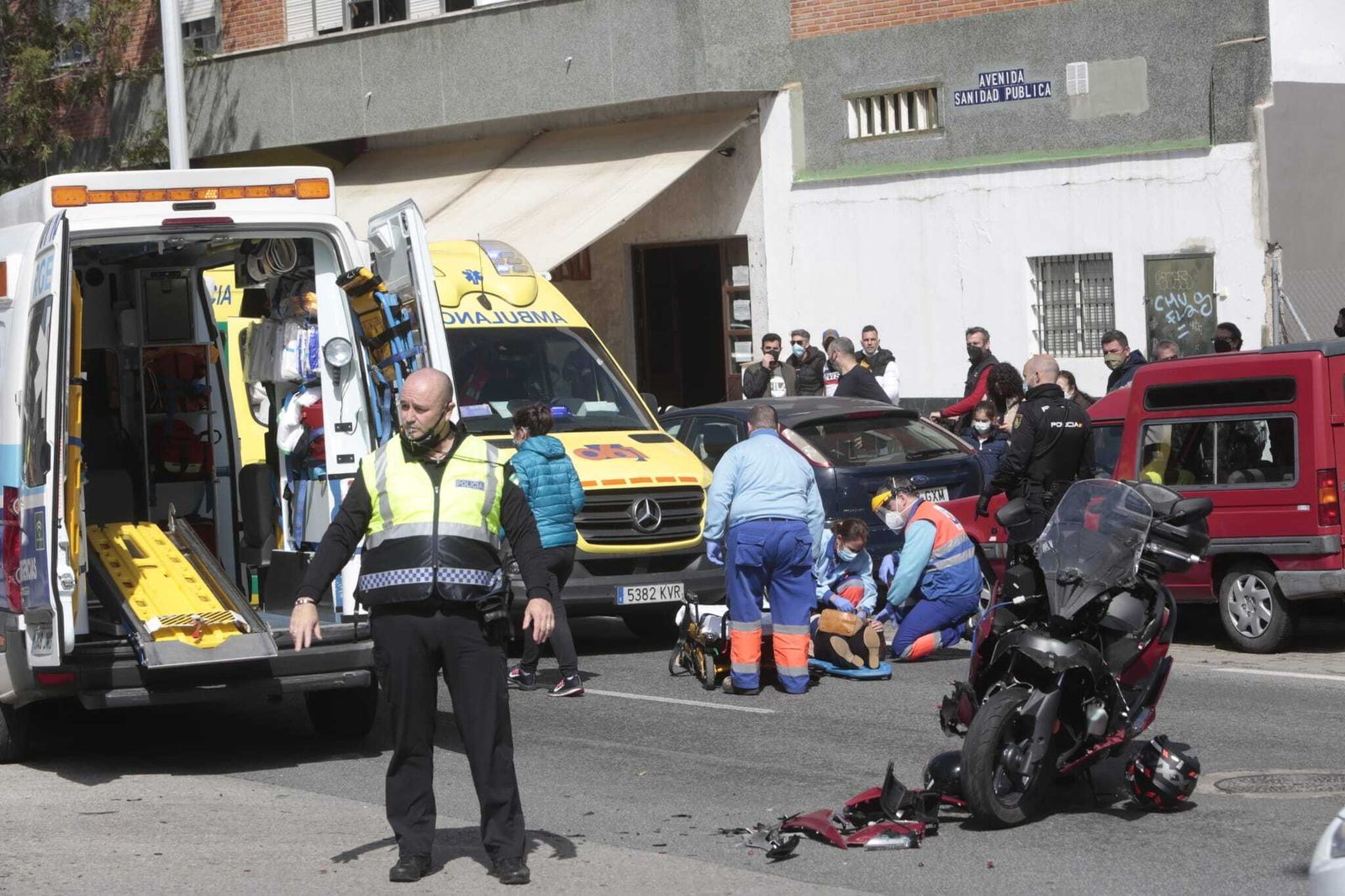 Imagen del accidente de esta mañana.
