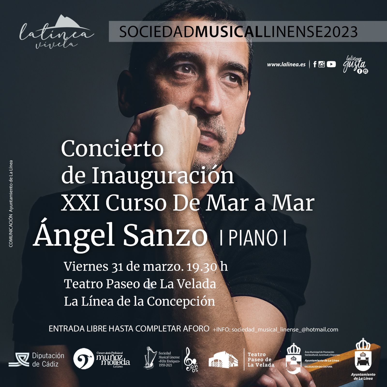 Cartel del concierto de Ángel Sanzo.