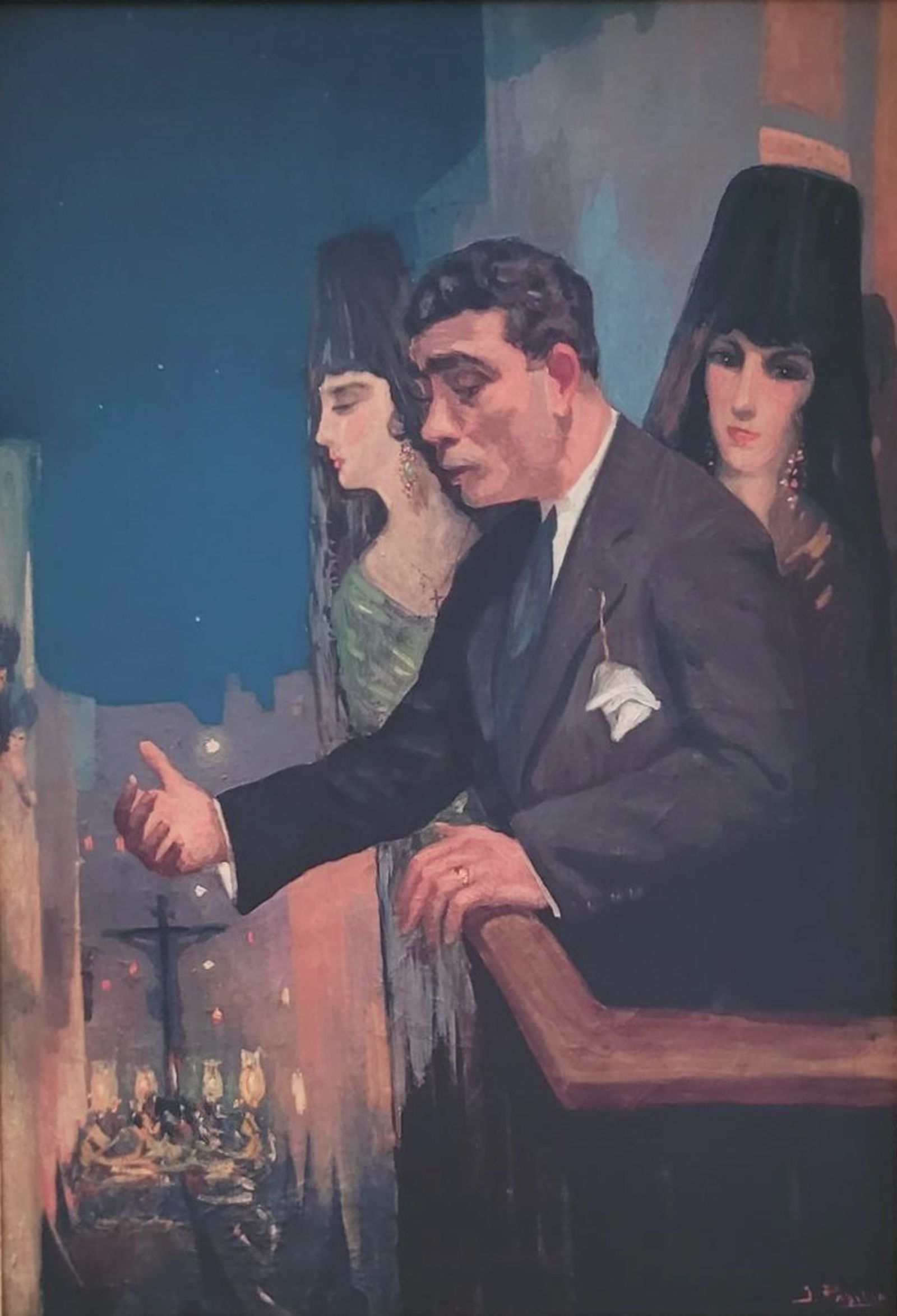 José Aliaño (el rey de las saetas), retratado por el pintor Juan Padilla. Un valioso documento gráfico que a través de esta presente tesis se hace público por primera vez gracias a la gentileza de su familia.