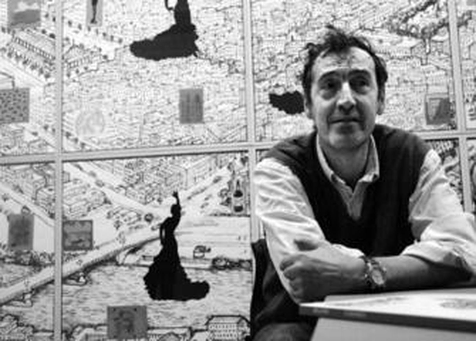 Fernando Bellver, ayer en Santa Inés durante la presentción de la exposición.