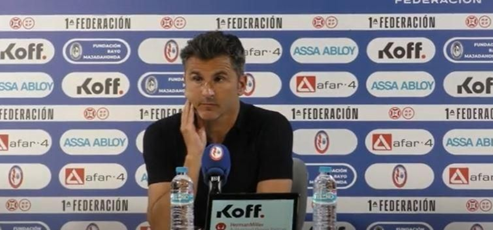 Iván Ania, en su comparecencia en Majadahonda.