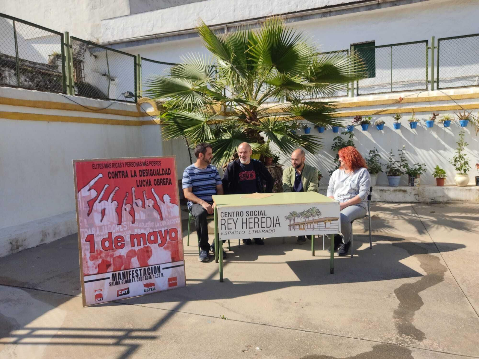Presentación de la manifestación del Primero de Mayo por el día del Trabajador contra la Desigualdad Laboral.