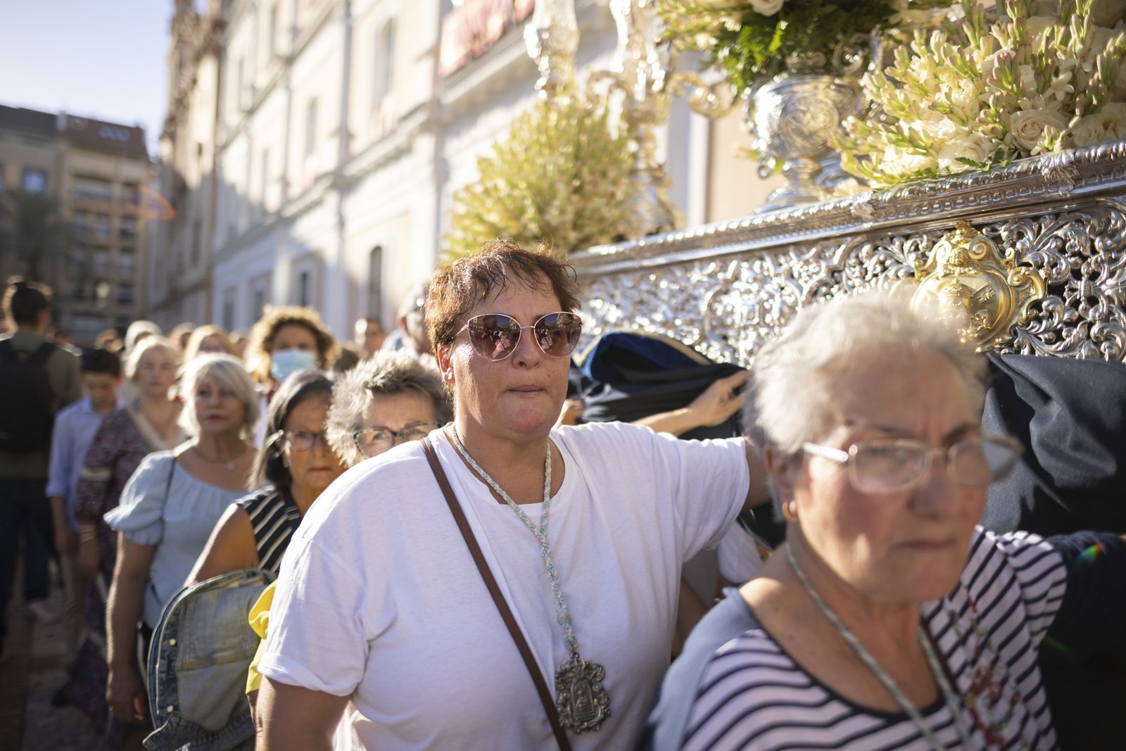 Imágenes de la salida de la Virgen de la Cinta desde la Catedral hacia el Santuario
