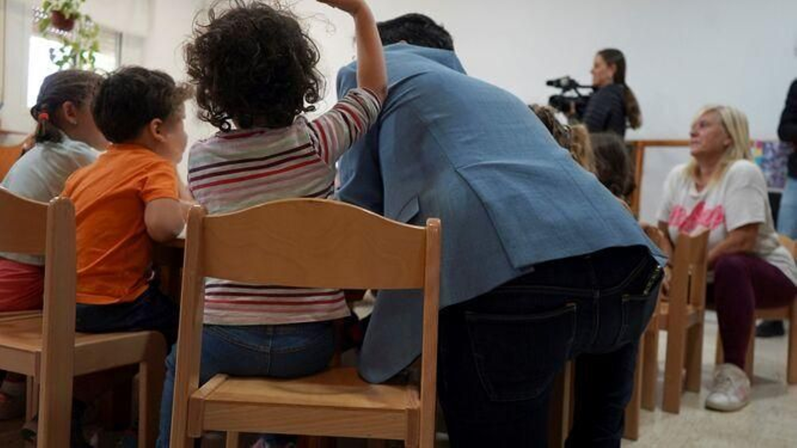 Un grupo de menores en una escuela infantil.