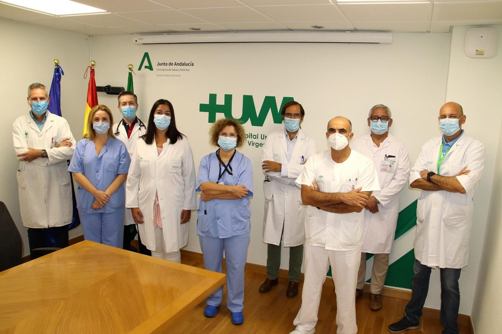 Los componentes de la unidad multidisciplinar en el Macarena.