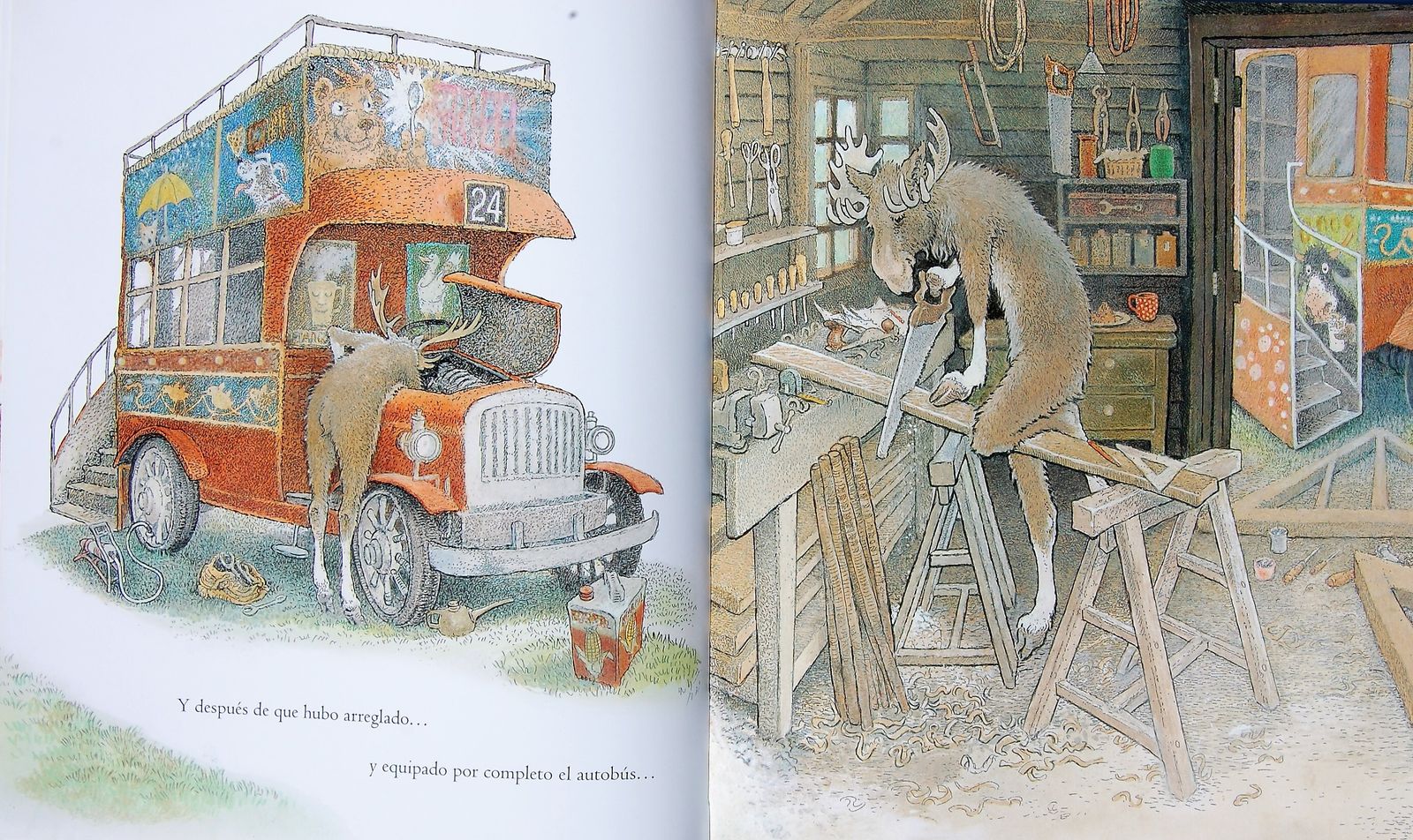 Ilustración de 'El bibliobús de Alce'.