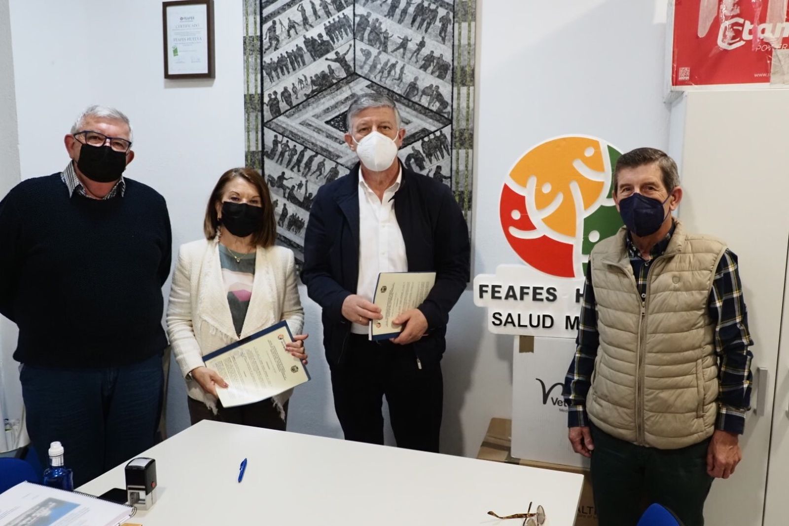 Carmelo Romero, en la sede de Feafes Huelva.