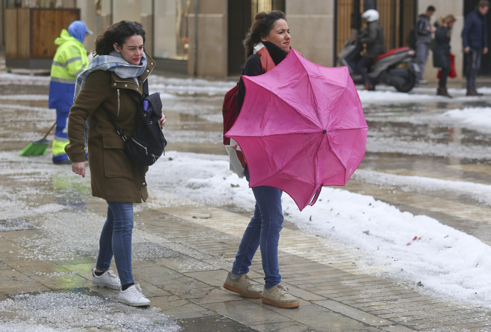 Fotos de la fuerte granizada registrada en Málaga
