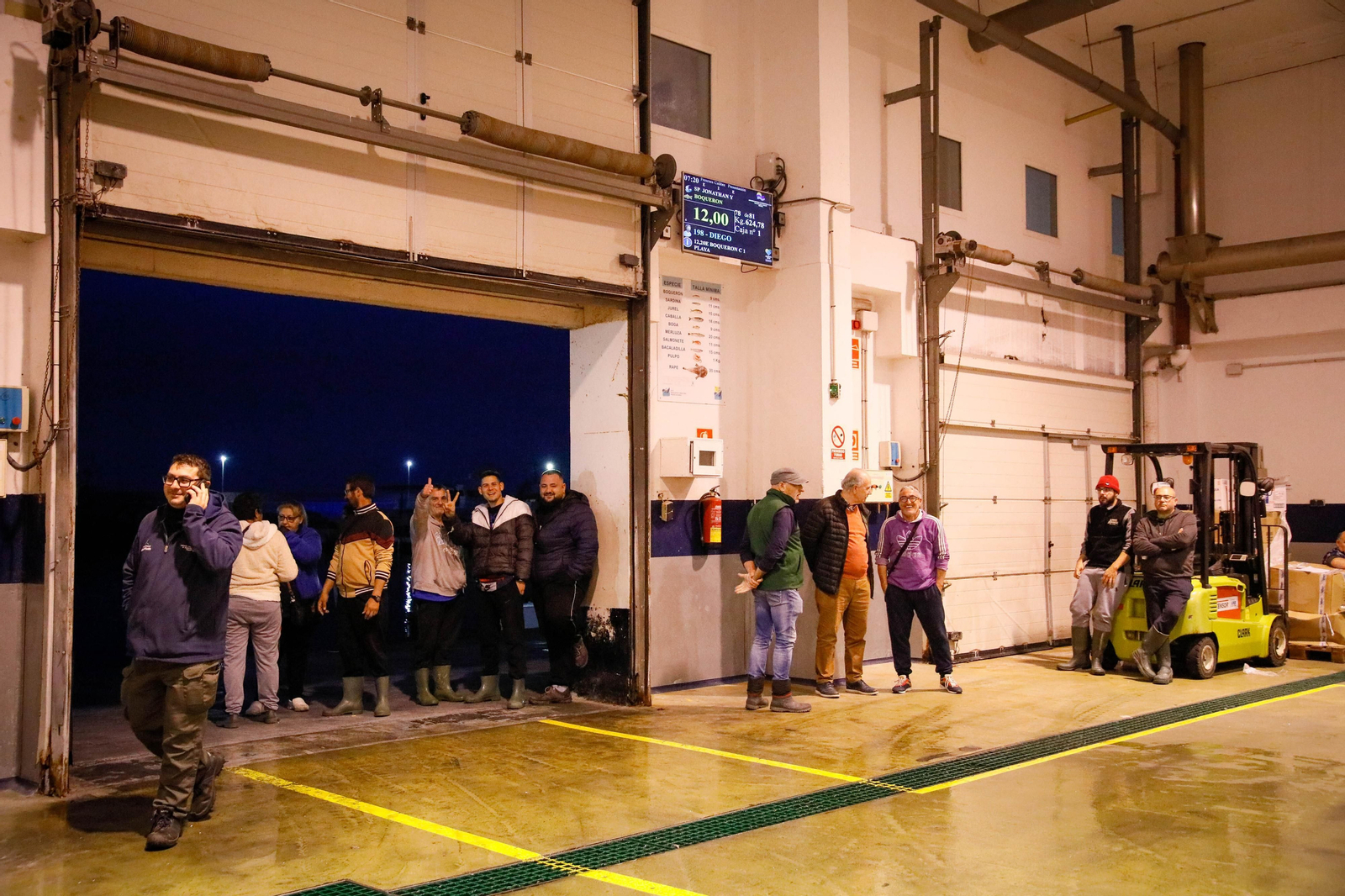 Te contamos en imágenes como ha sido la descarga de las traiñas en la lonja de Almería