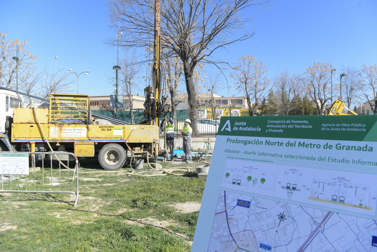 Catas previas para la ampliación Norte del Metro de Albolote a Atarfe