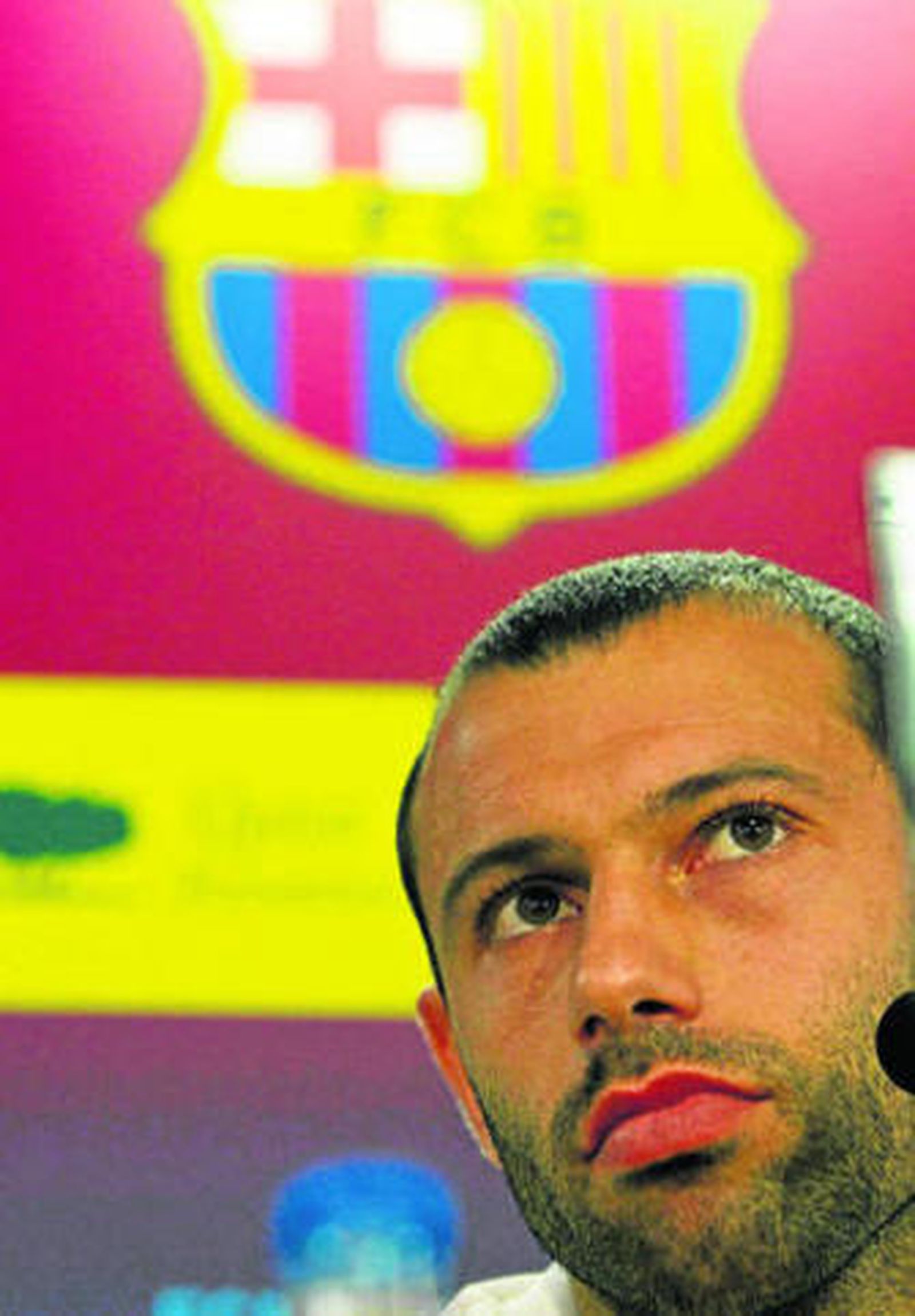 Mascherano, durante la rueda de prensa de ayer.