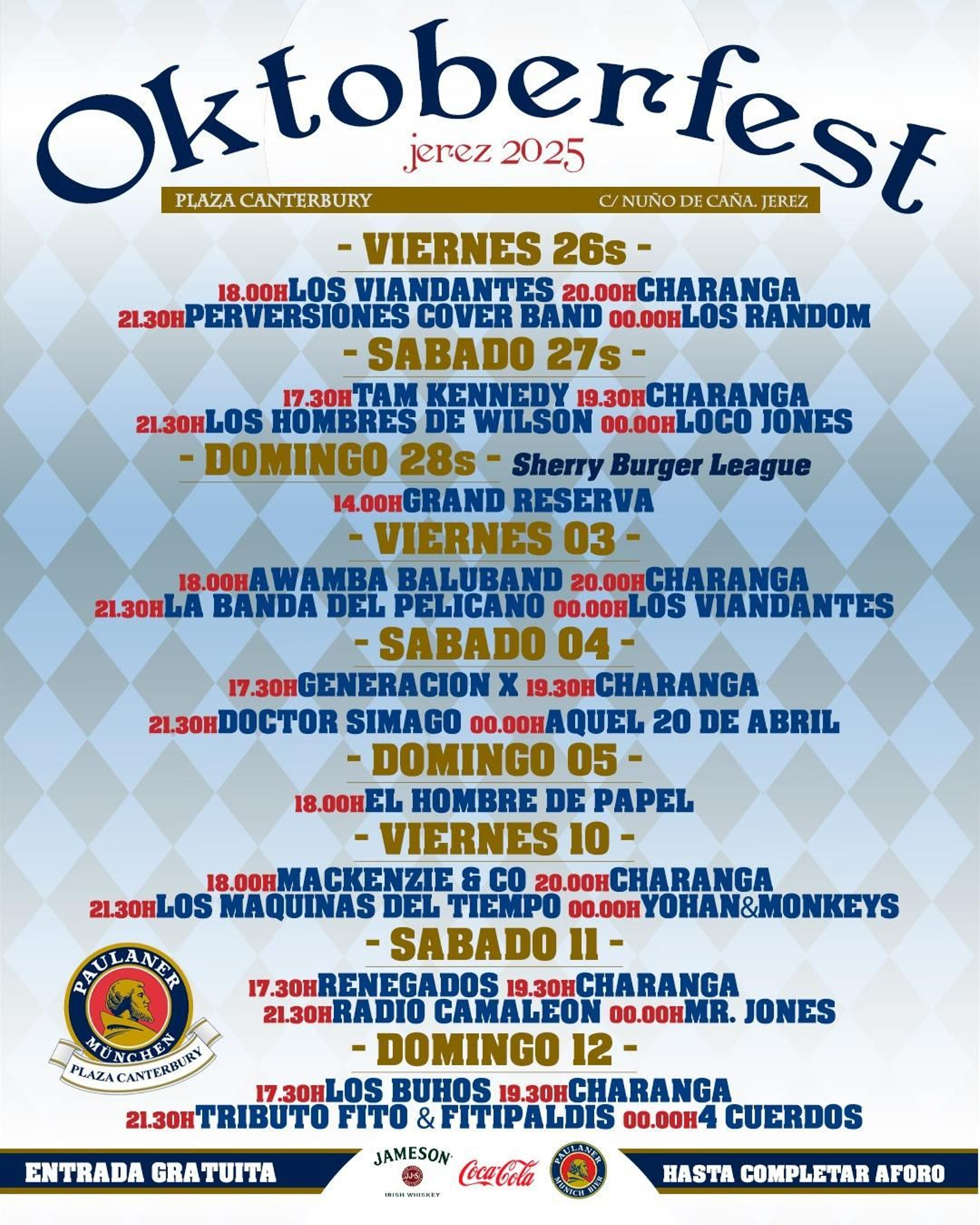 Programación del Okroberfest en Plaza Canterbury