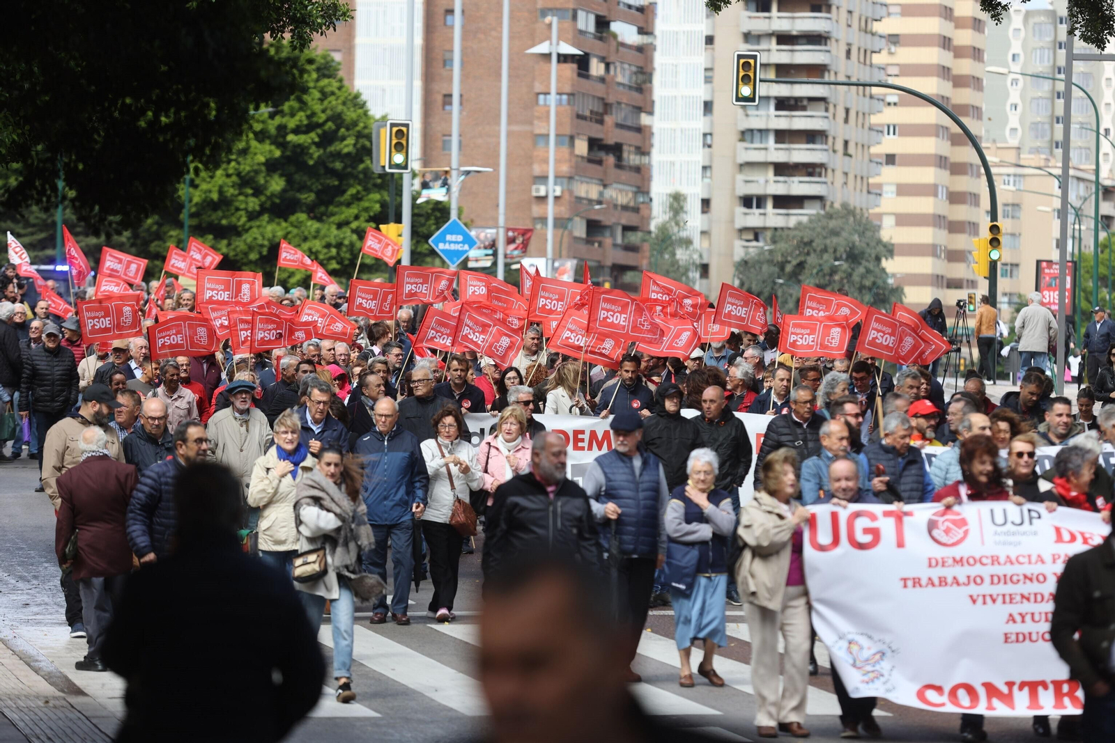 La manifestación del 1 de mayo en Málaga, en fotos