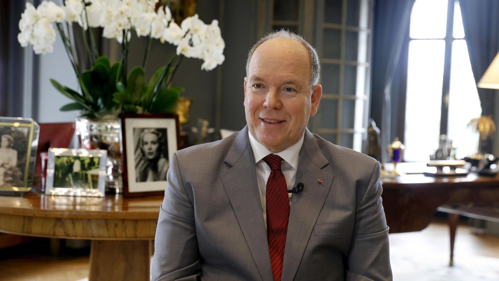 El príncipe Alberto de Mönaco durante la entrevista