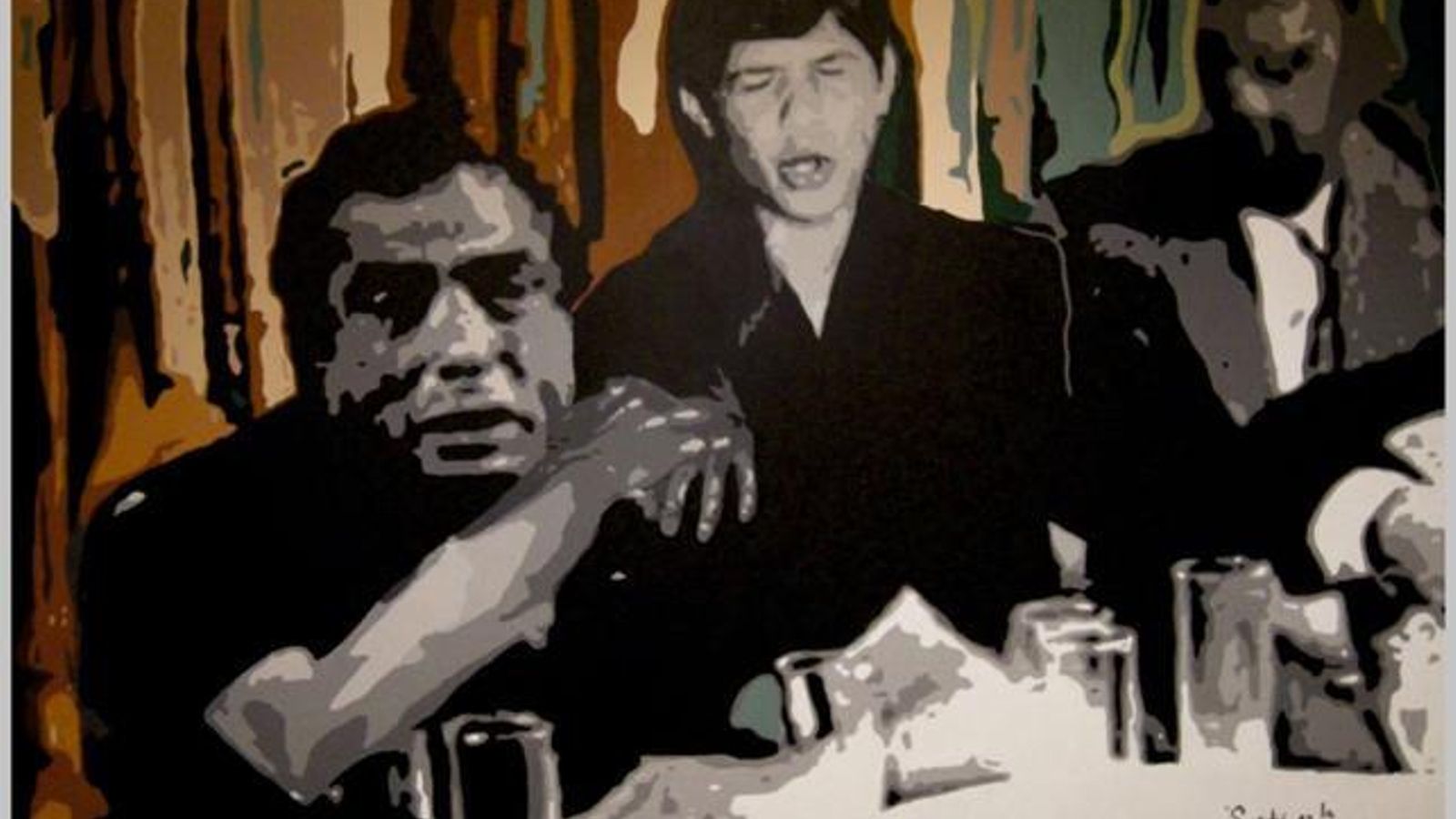 “Sucedió en la Venta de Vargas. Camarón versus M. Caracol”, cuadro acrílico sobre tela de Álex Cano, 2021, cedido para este artículo por la Venta de Vargas.