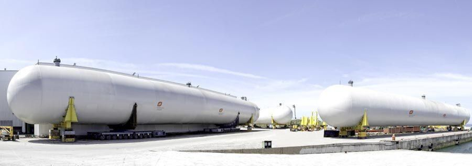 Tanques horizontales de almacenamiento de LPG/LNG de Duro Felguera.