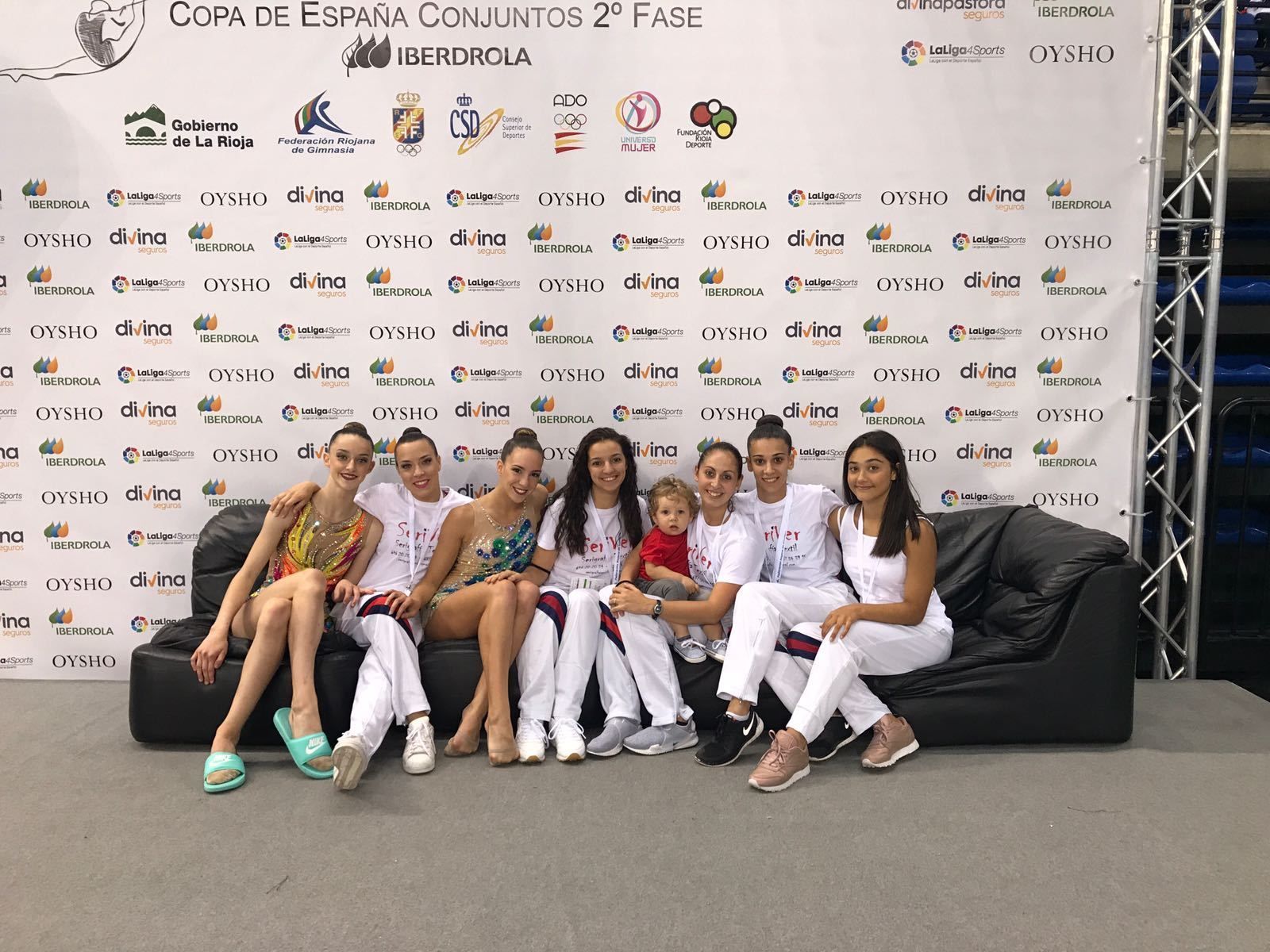 Gimnastas del CGR Chiclana participantes en la cita nacional de Logroño.