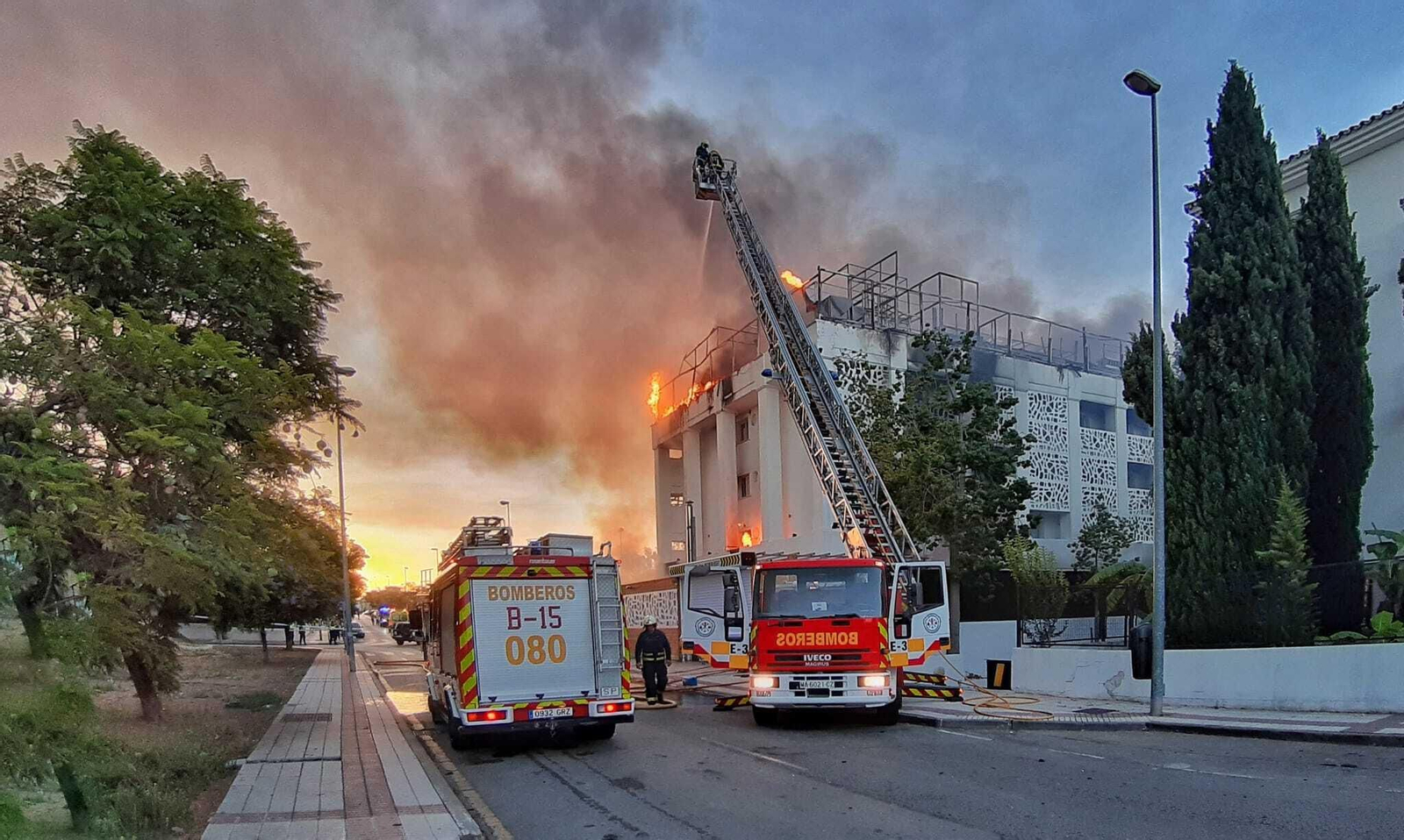 Incendio en el hotel Sisu de Marbella